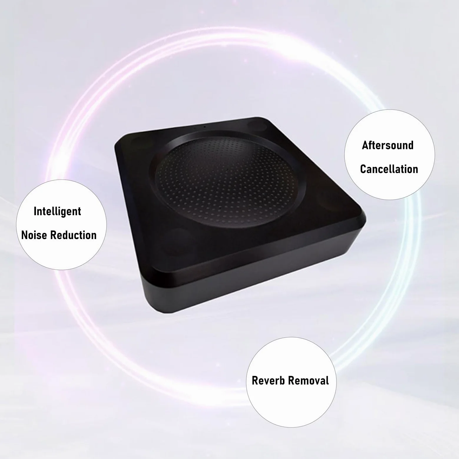 banapoy Microfono USB per Conferenze con Array 6 Microfoni, Diametro Rilevamento 10 Metri, Rilevamento Vocale a 360 Gradi, Riduzione del Rumore, Plug and Play per Videoconferenze