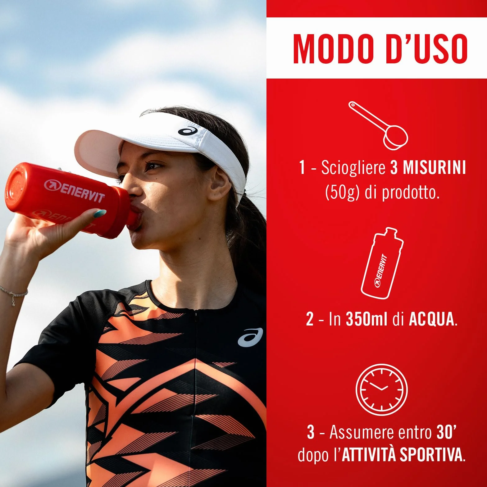 Enervit R2 Recovery Drink Gusto Arancia 400g con Tiamina e Vitamina B6