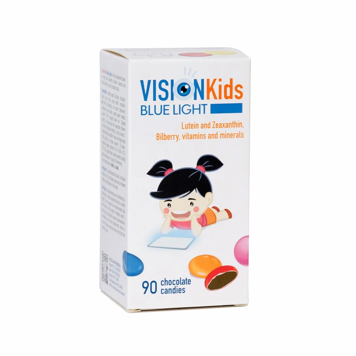 Integratore Occhi Luteina Zeaxantina Bambini 3+ Anni 90 Confetti Vision Kids BLUE LIGHT Protezione Retina Luce Blu