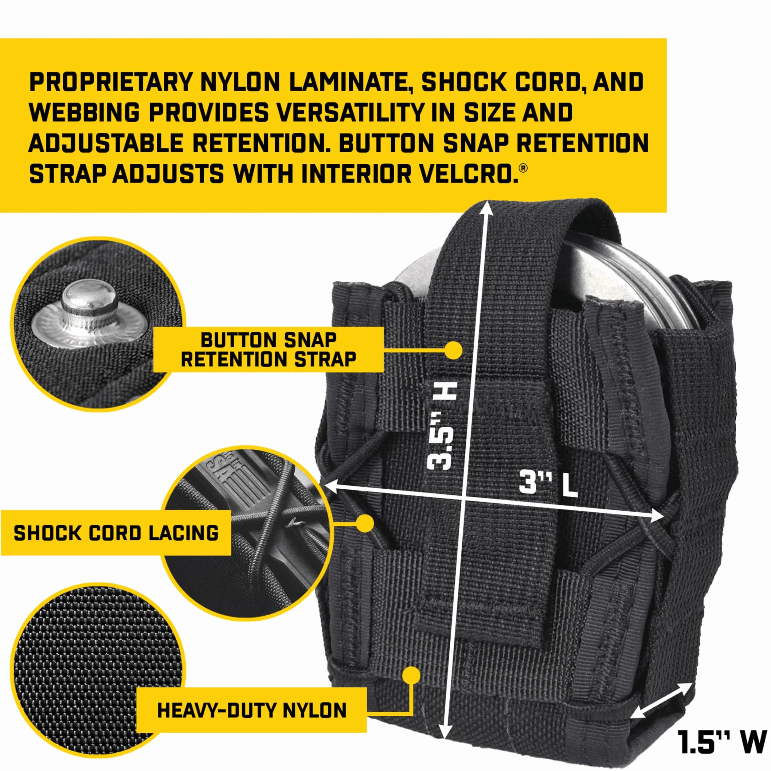 High Speed Gear Manette Taco MOLLE Custodia Nero