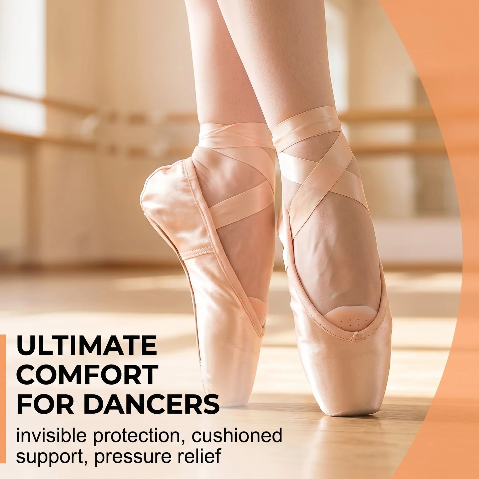 Copriscarpe Punta Silicone Danza Classica Tacchi Balletto Traspiranti Alleviare Dolore Prevenire Vesciche Bianco