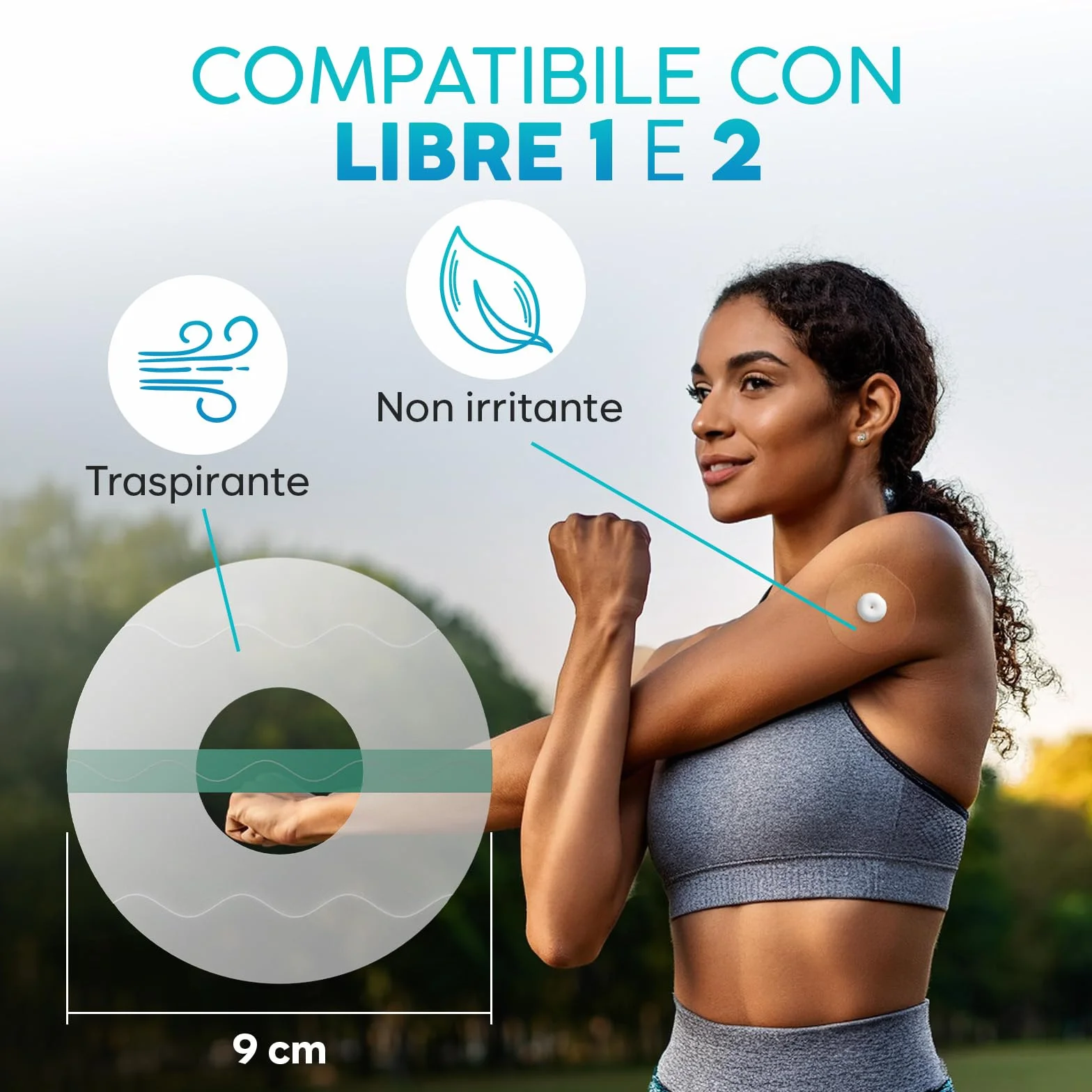 Cerotti Impermeabili Freestyle Libre 2 - 45 Pezzi Trasparenti per Sensore, Lunga Durata