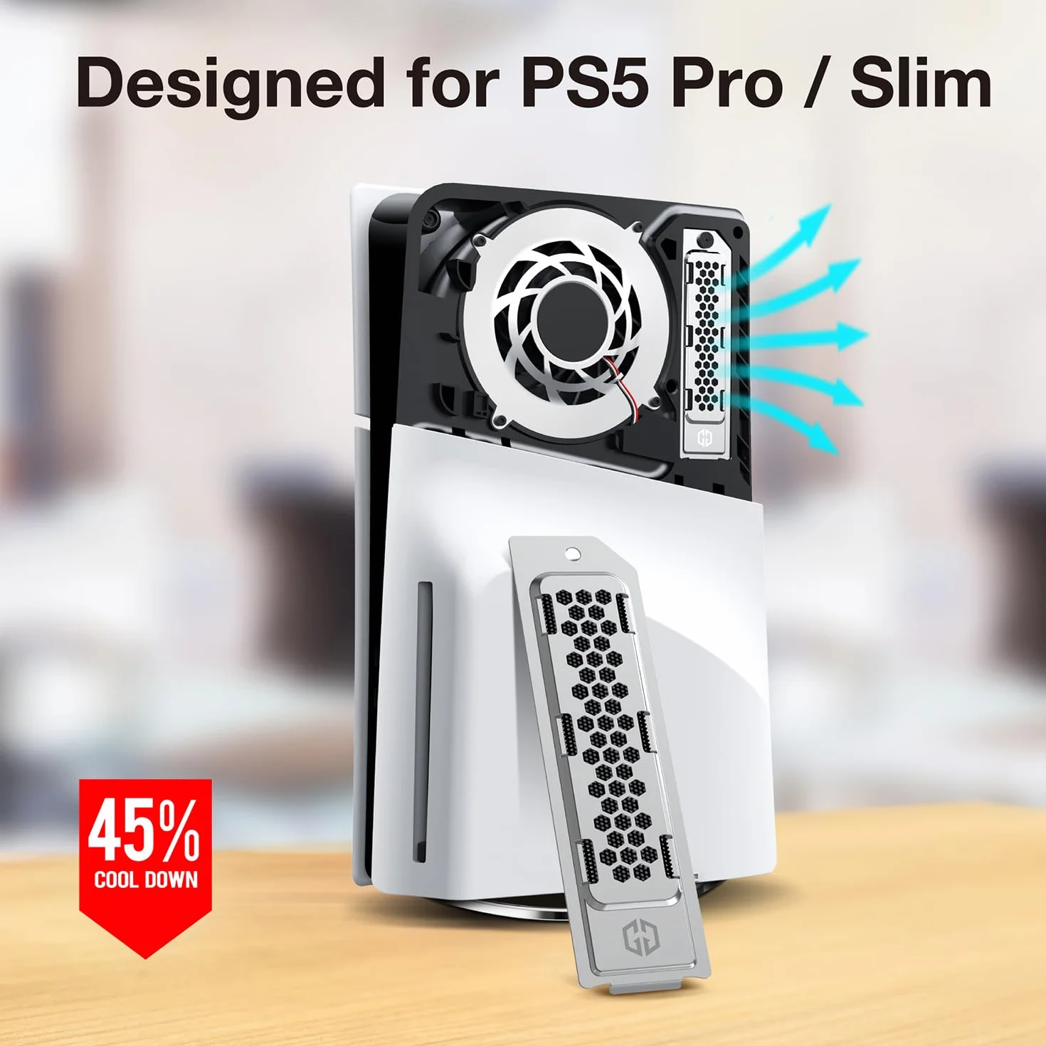 GRAUGEAR Copertura in metallo per dissipazione del calore per slot di espansione SSD M.2 sottile per PS5 Pro PS5 | Adatta per SSD PS5 NVMe con dissipatore di calore, nuovo foro cellulare traspirante
