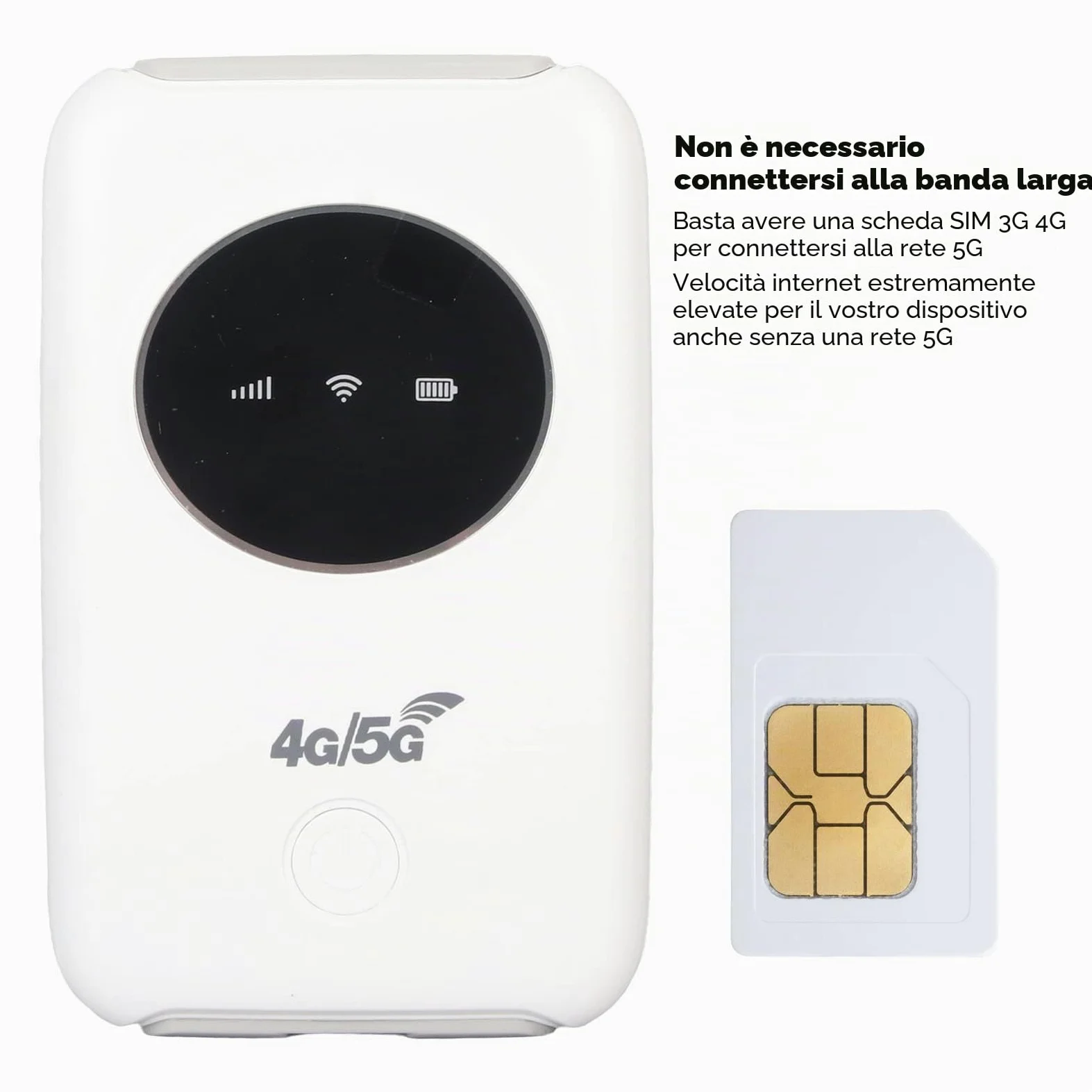 Jectse 4G LTE Modem WiFi USB, Portable Router Sbloccato With SIM Card Slot, 300 Mbps 10 Devices Mini Hotspot Mobile Integrato 3200MAh