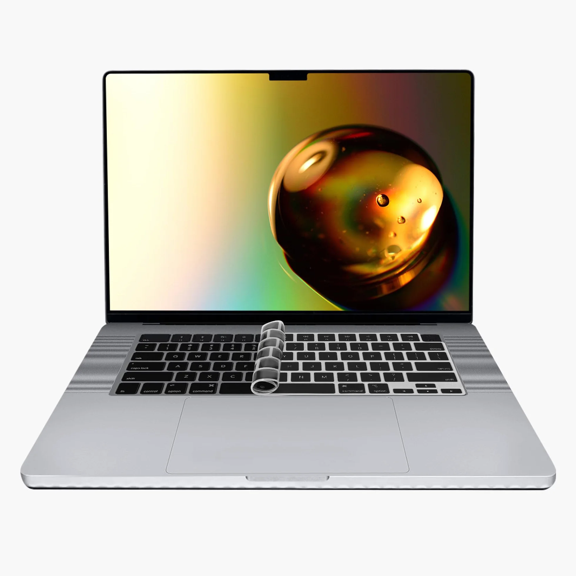 kwmobile Protezione Tastiera Americana Compatibile con Apple MacBook PRO 16" (2023) M2 A2780 / M3 A2991 - Cover Tastiera Inglese US Copertina Silicone Nero