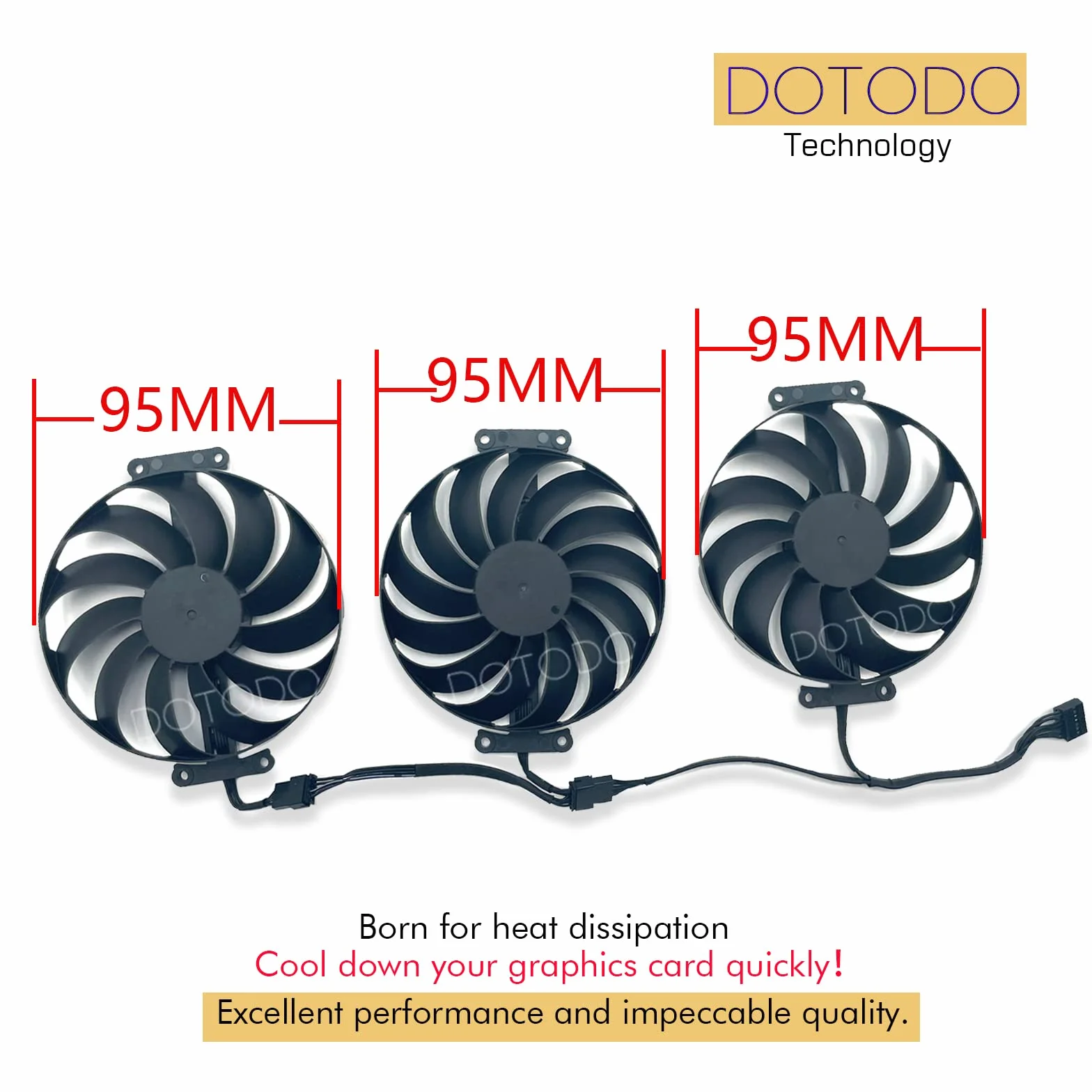 Ventole di raffreddamento per scheda grafica ASUS ROG STRIX OC GeForce RTX 3060 Ti 3070 3080 3090 Ventilatore (Fan-ABC)