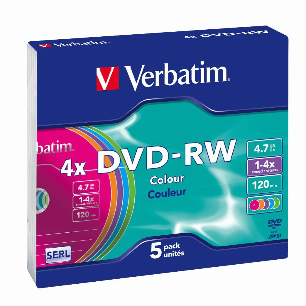 Verbatim DVD-RW 4.7GB - Confezione da 5