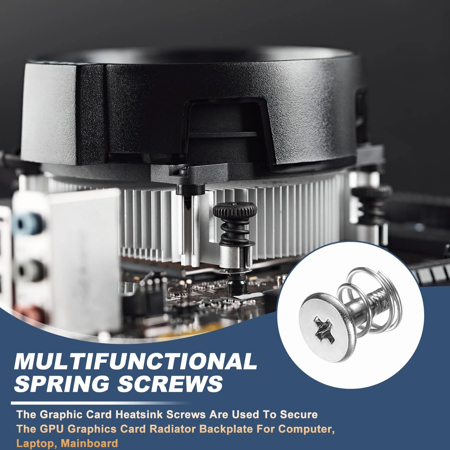 QUARKZMAN Viti A Molla M2x8mm, 20 Pz Viti A Molla Per Dissipatore Scheda Grafica GPU Per Ventilatore Computer CPU Dissipatore Scheda Madre