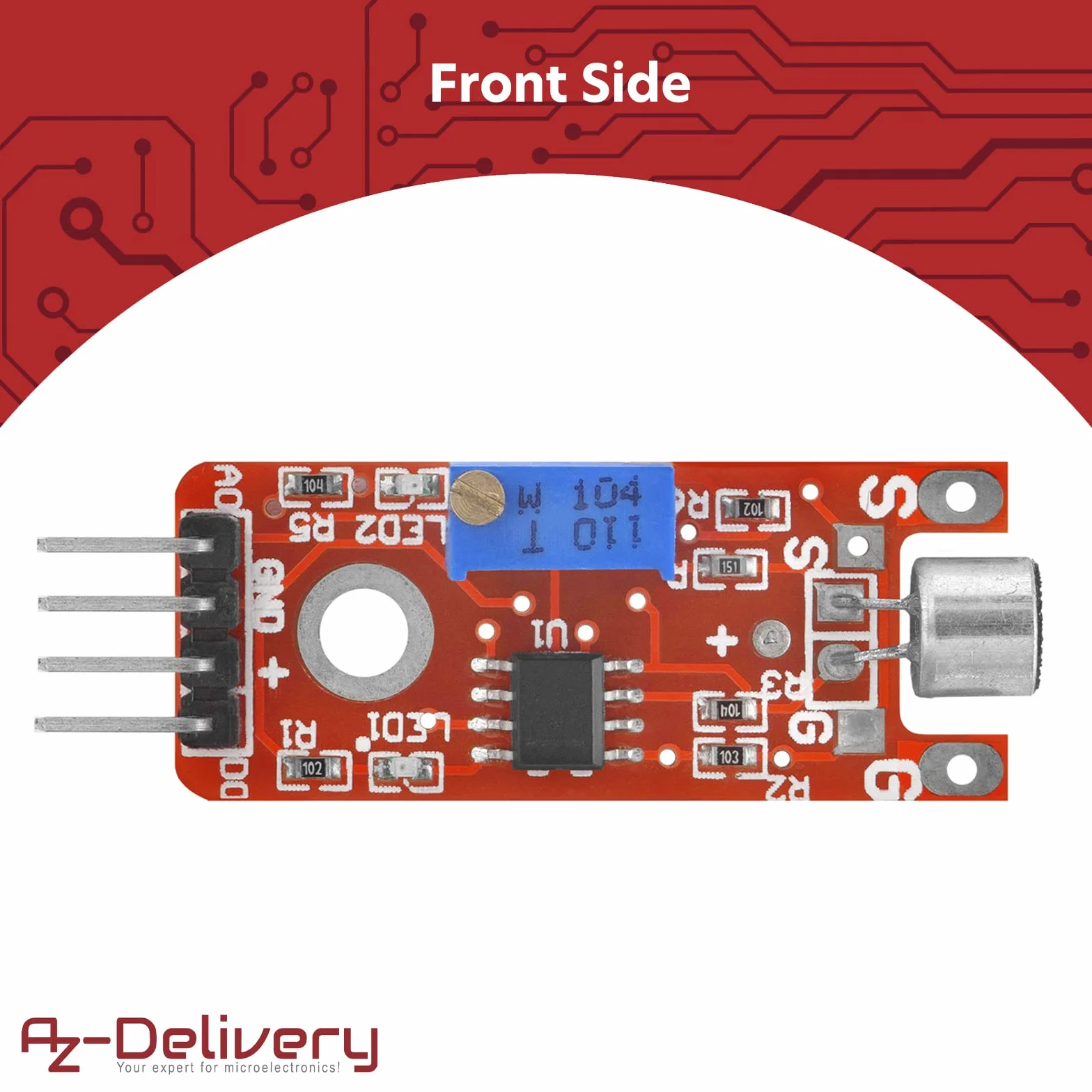 AZDelivery 3 x KY-038 Modulo Microfono di Cattura del Suono Sensore di Tono Vocale compatibile con Arduino incluso un E-Book!