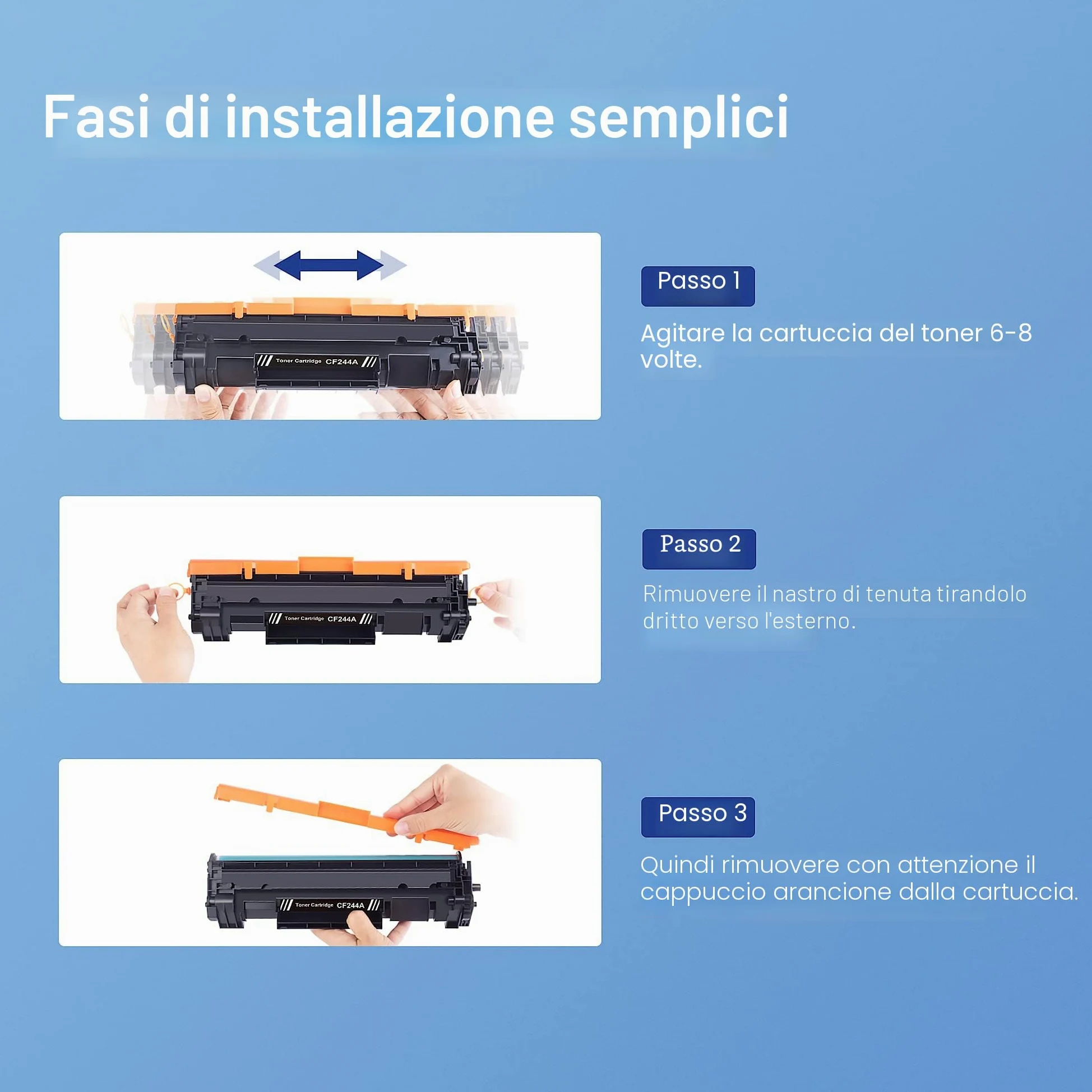 GPC Image 44A Compatibili Sostituzione per HP 44A CF244A Cartucce di Toner per HP Laserjet Pro MFP M15a M28a M28w M15w (Nero, 2-Pack)