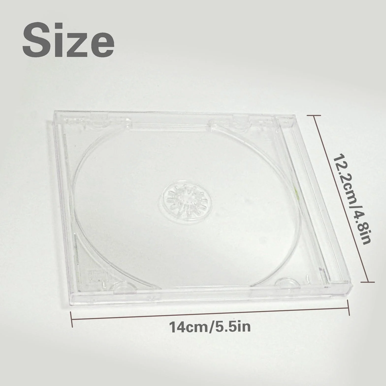 12 Pezzi 10,4mm Custodia Protettiva Standard per CD Dvd con Vassoio Trasparente Assemblato CD Jewel Case Holder Plastica 14,2x12,4x1 cm