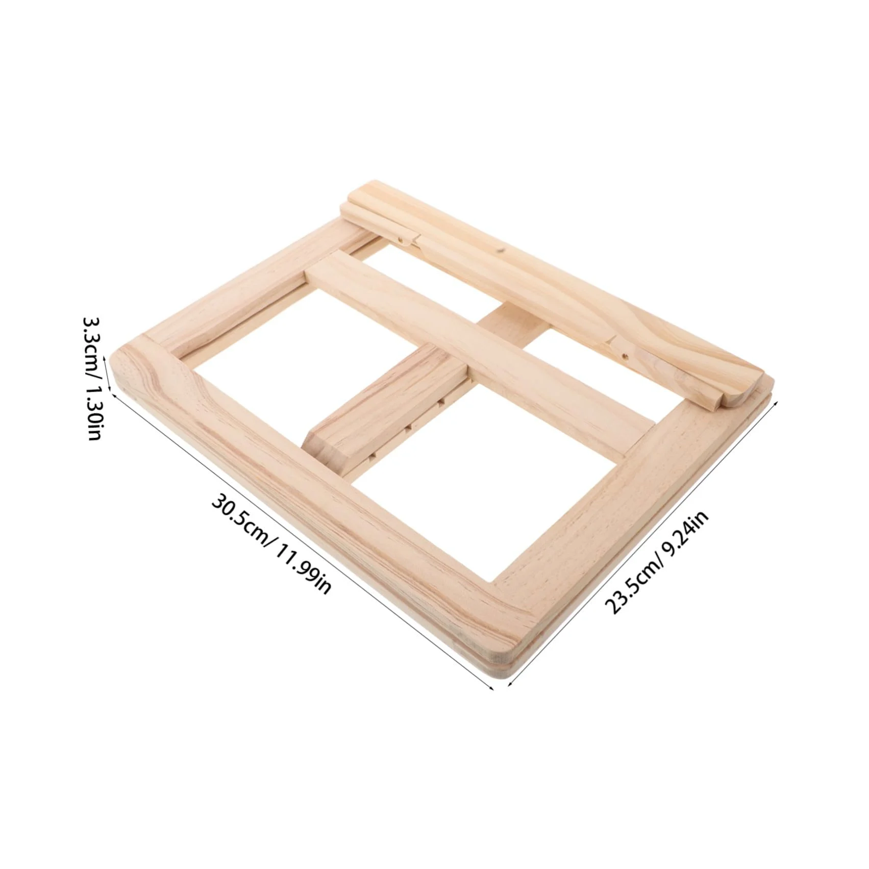 LABRIMP Supporto in Legno Regolabile per Ricettari e Laptop Pieghevole con Fissaggio Pagine
