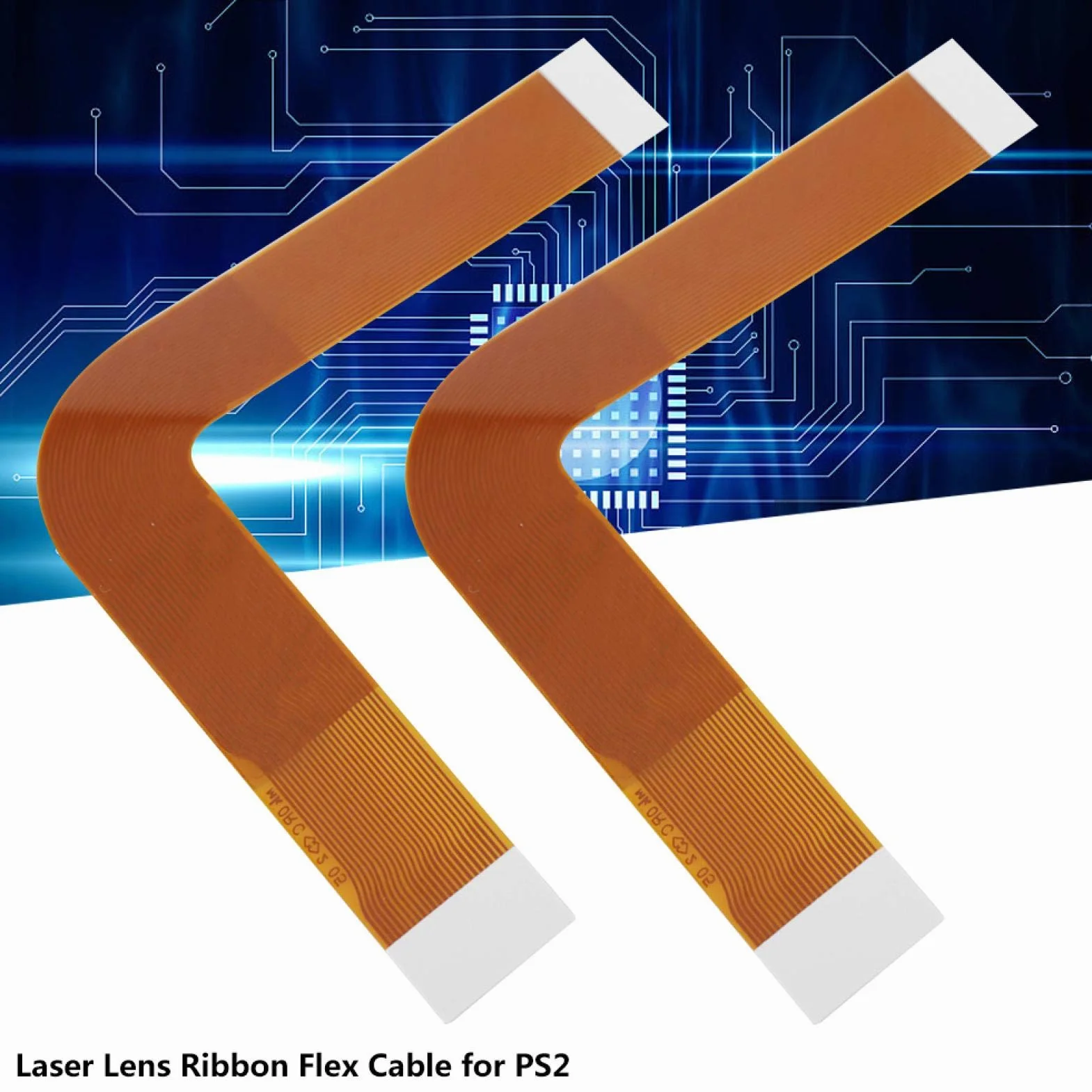 Cavo della flessione del Nastro della Lente del Laser per PS2, 2pcs 7W Pickup Cavo della flessione del Nastro Piatto della Lente del Laser Parte di Riparazione per PS2