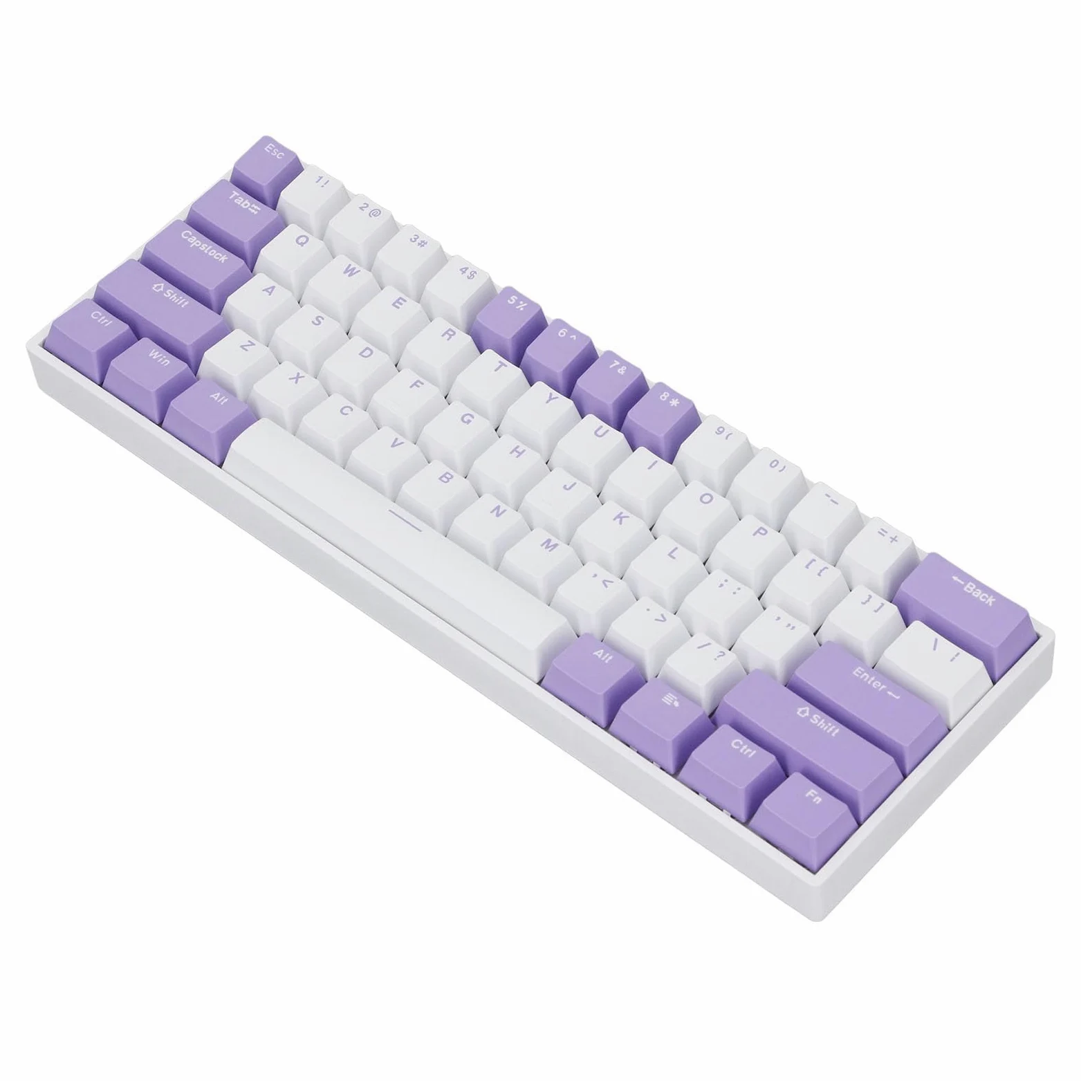 Tastiera Meccanica Wireless a 61 Tasti Compatta Retroilluminata RGB per Gioco e Lavoro Colore Bianco