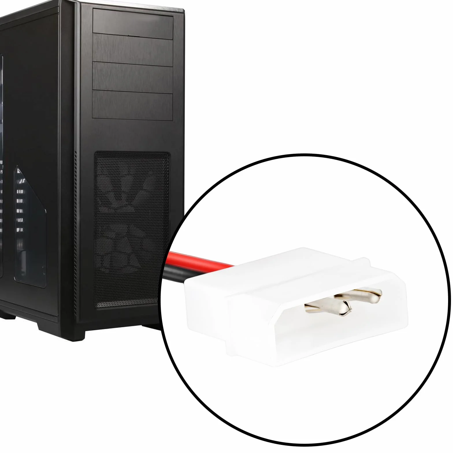 Confezione da 2 cavi adattatori compatibili con Molex 4 pin maschio a 3 pin femmina per ventola a 2 fili per ventola del PC e hub della ventola