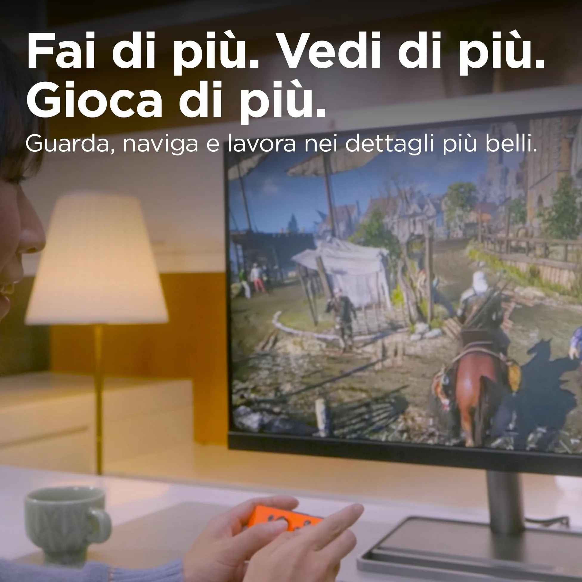 Lenovo L24e-30 Monitor - Display 24" FullHD (1920x1080, VA, 4 ms, 75Hz, Input HDMI+VGA, Cavo HDMI, AMD FreeSync) Inclinazione regolabile - Raven Black - Esclusiva Amazon