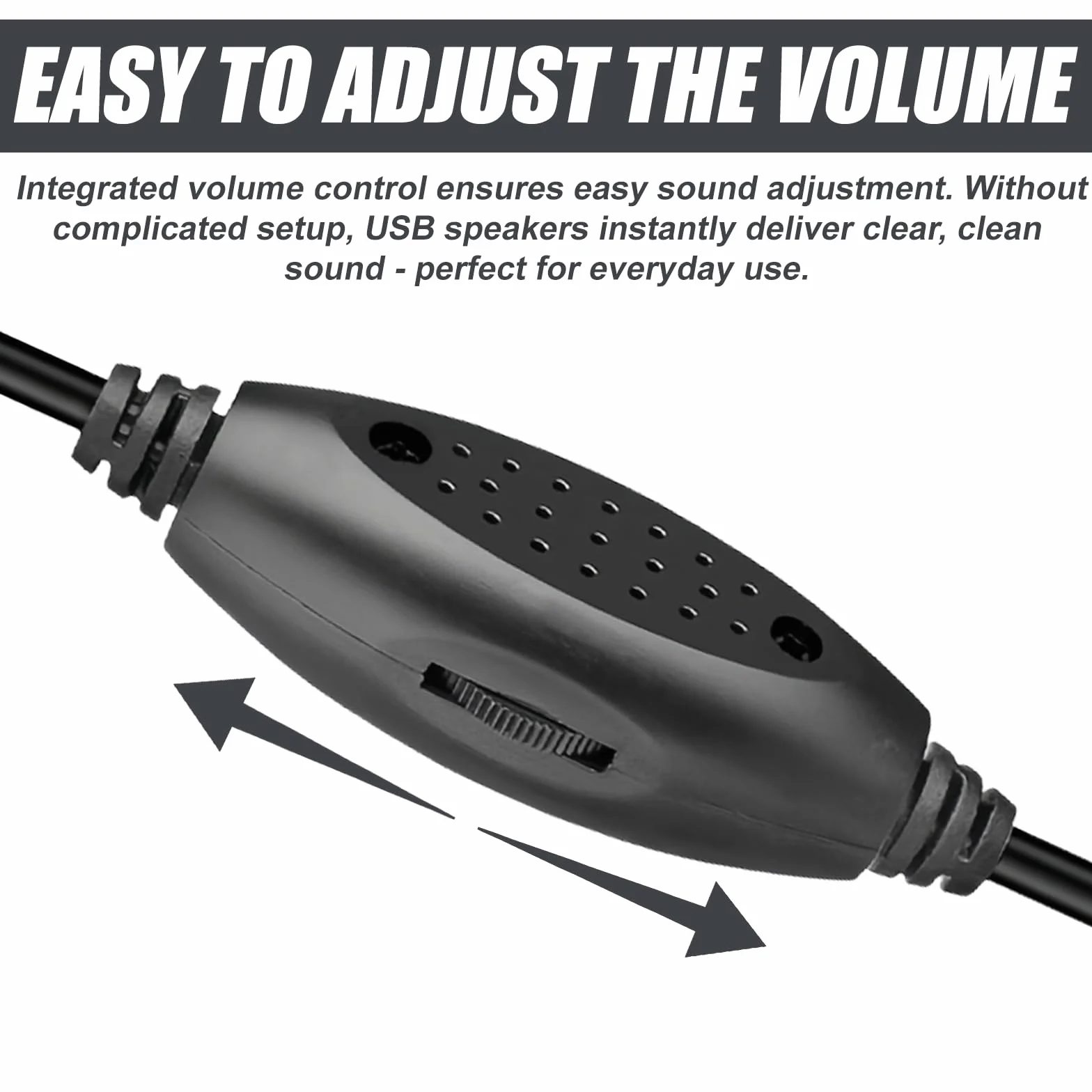 Mini altoparlante stereo USB 3,5 mm TRS con controllo volume per PC laptop desktop