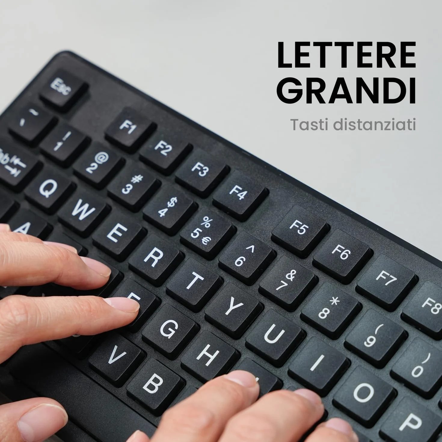 Perixx PERIDUO-117P Set Tastiera e Mouse PS/2, Layout QWERTY Italiano, Mouse Ottico a 3 Tasti, Cavo da 1,8 m, Nero