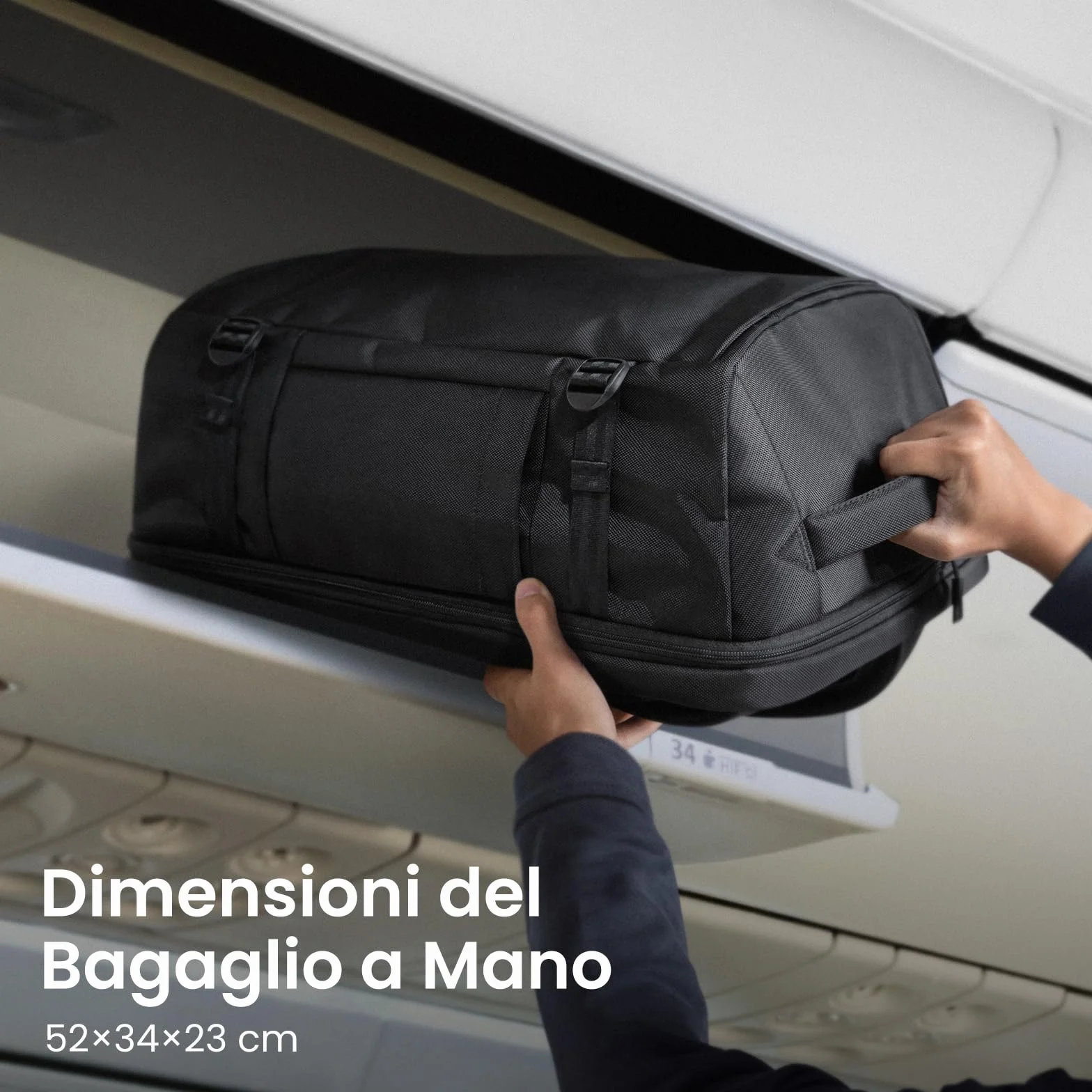 tomtoc Zaino Viaggio 40L, Adatto alla TSA, Omologato per il Volo, Bagaglio a Mano per Viaggi d'Affari, Resistente all'Acqua, Zaino Aereo Grande, zaini per Portatili fino a 17,3 Pollici, Senza PFAS