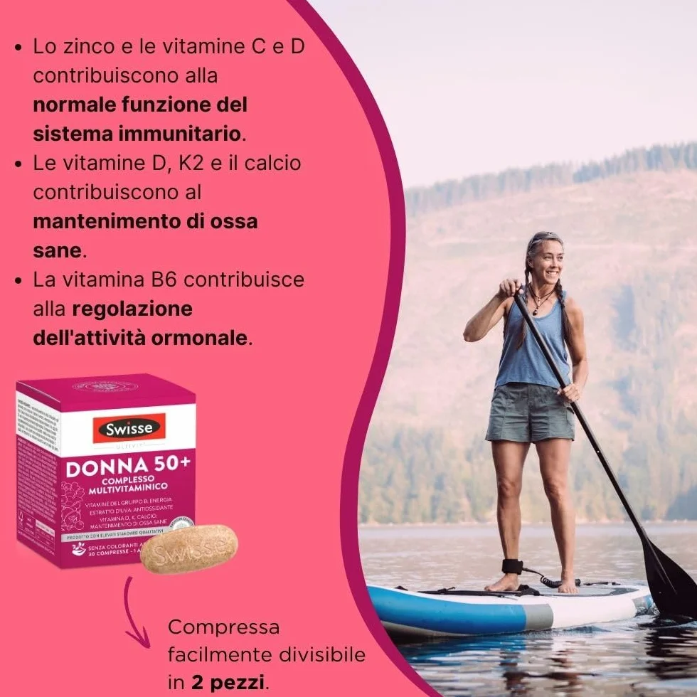 Swisse Multivitaminico Donna 50+ Integratore Alimentare 30 Compresse