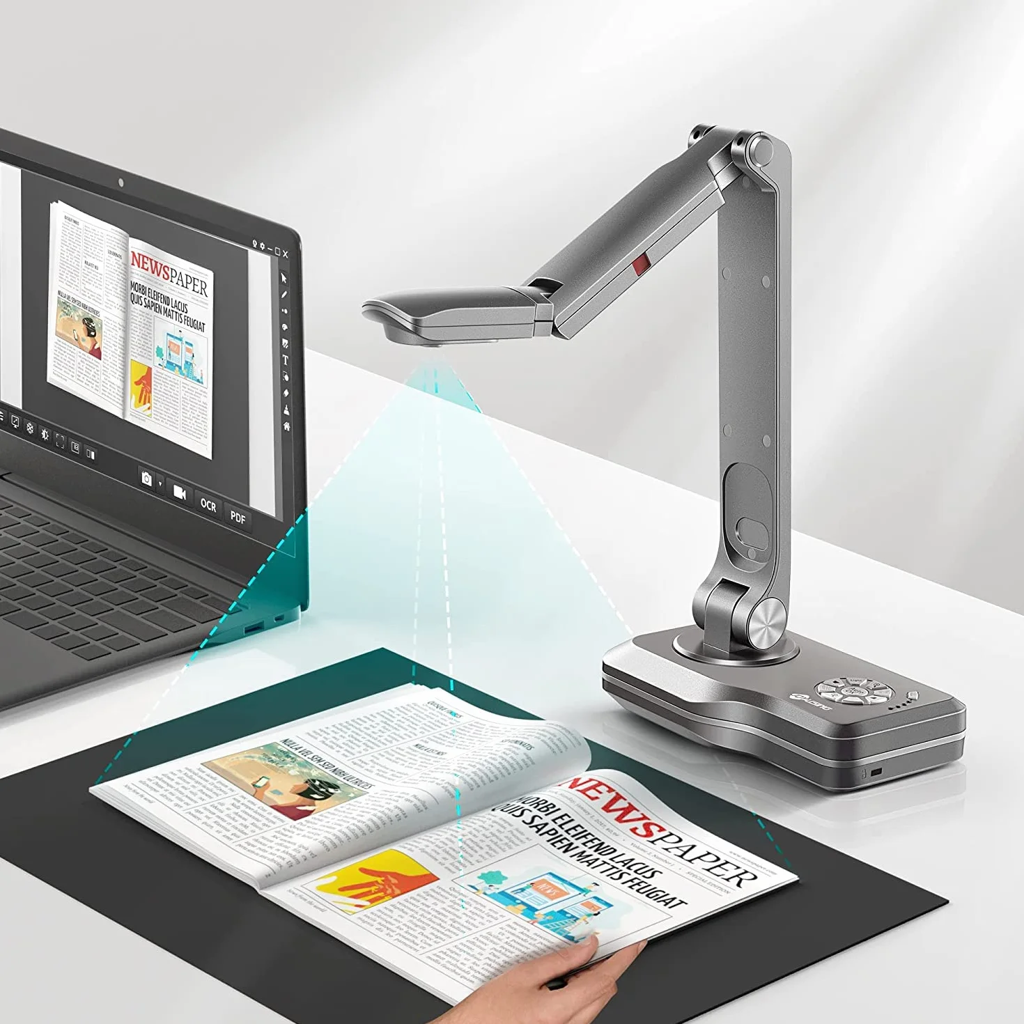 JOYUSING V508 HDMI/VGA/USB telecamera documenti 8 Mp, visualizzatore formato A3, apprendimento a distanza, demo dal vivo, per Windows, Mac, Funziona con o senza computer