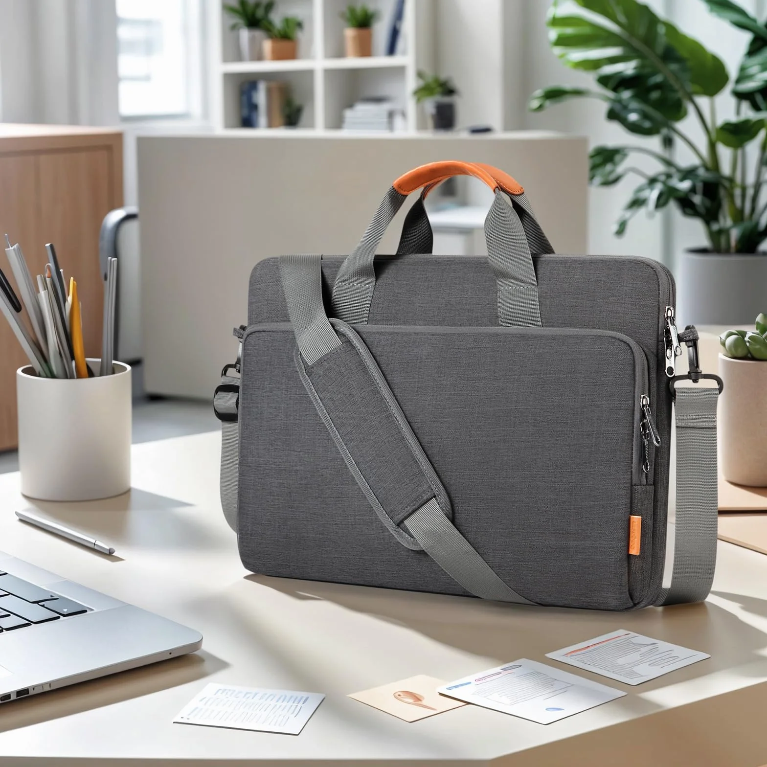 bagasin Borsa a Tracolla per PC, Borsa Messenger per Porta Laptop 15,6 17,3 14 13,3 Pollici, Custodia per PC Computer Portatile