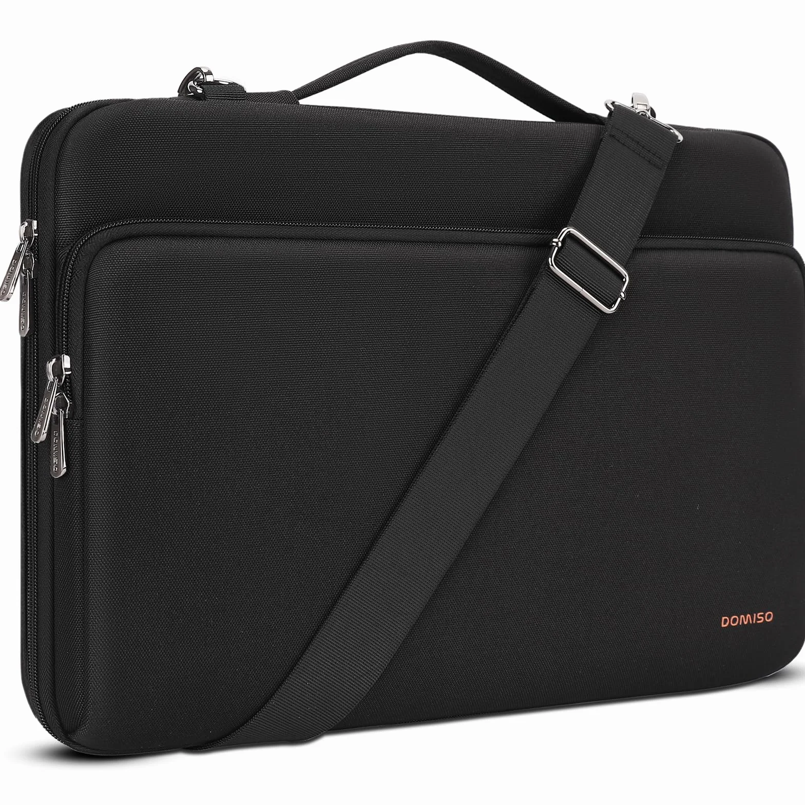 DOMISO 15.6 pollici Custodia Borsa Impermeabile Notebook Portatile Borsa Sleeve Custodia PC Portatile Compatibile con 15.6" HP 15/Lenovo IdeaPad S510/ThinkPad E575/Dell Alienware 15/XPS 15,Nero