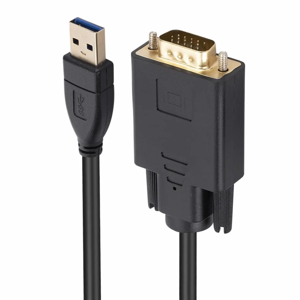 Cavo adattatore convertitore USB 3.0 a VGA maschio 1,8 m 1080P UHD
