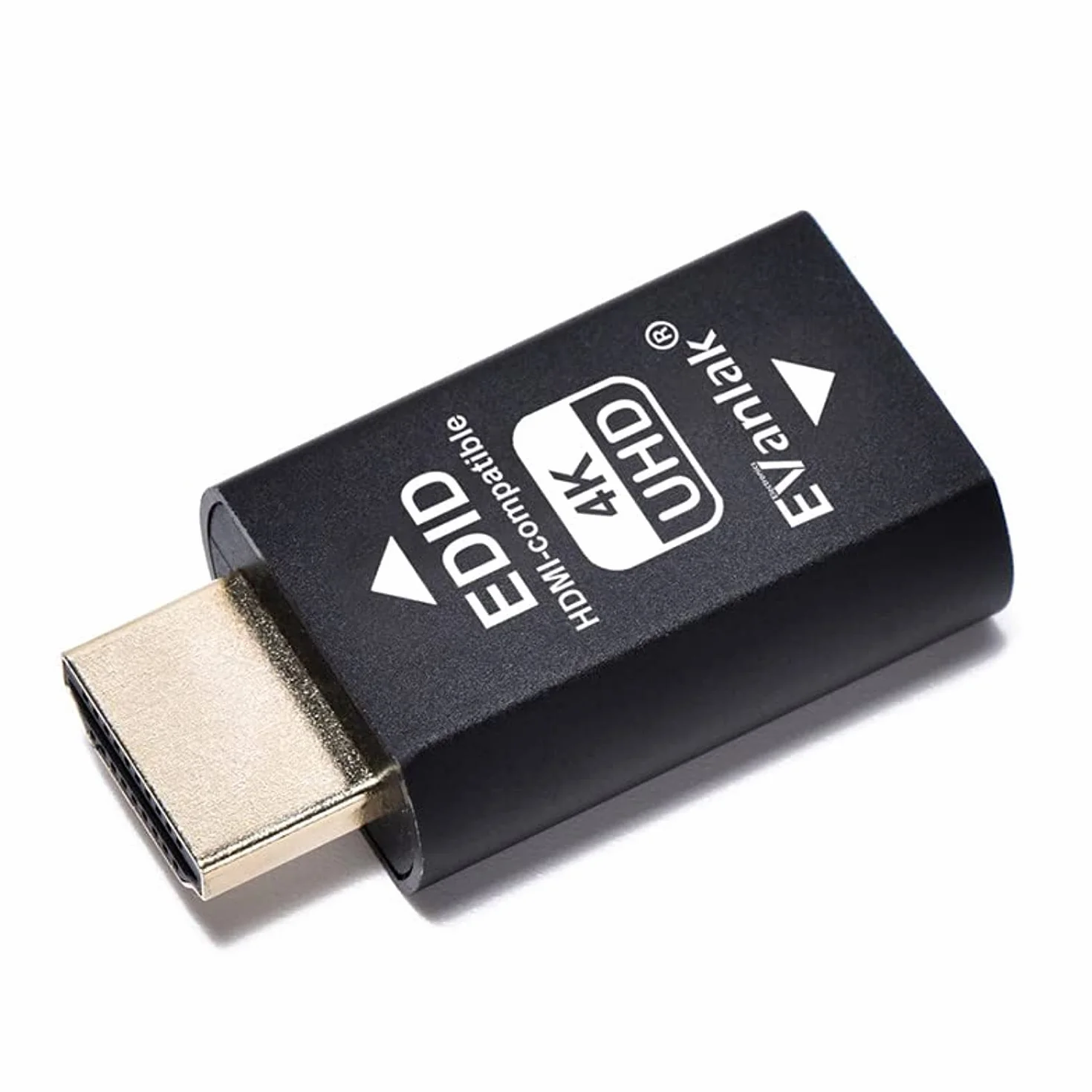 EVanlak - Adattatore emulatore Hdmi Edid di terza generazione, funziona con interruttori Mac Thunderbolt a HDMI, ricevitore AV, splitter video, 4 K, 3840 x 2160 a 60 Hz, confezione da 1…
