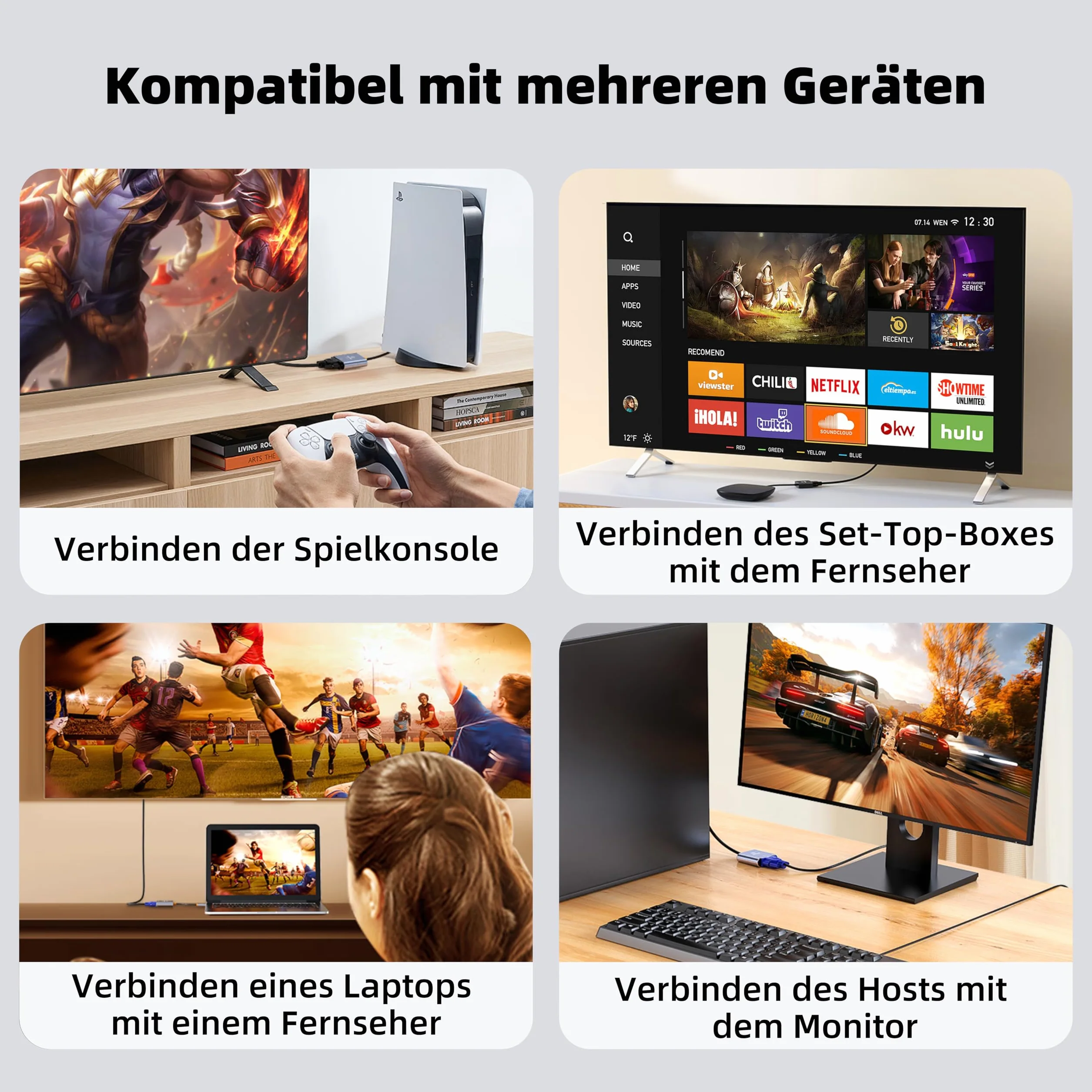 ZH276 - Adattatore HDMI a VGA, 2 adattatori per convertitore video da 1080P 60Hz (maschio a femmina) per laptop, PC, monitor TV, proiettore, cavo di collegamento placcato oro