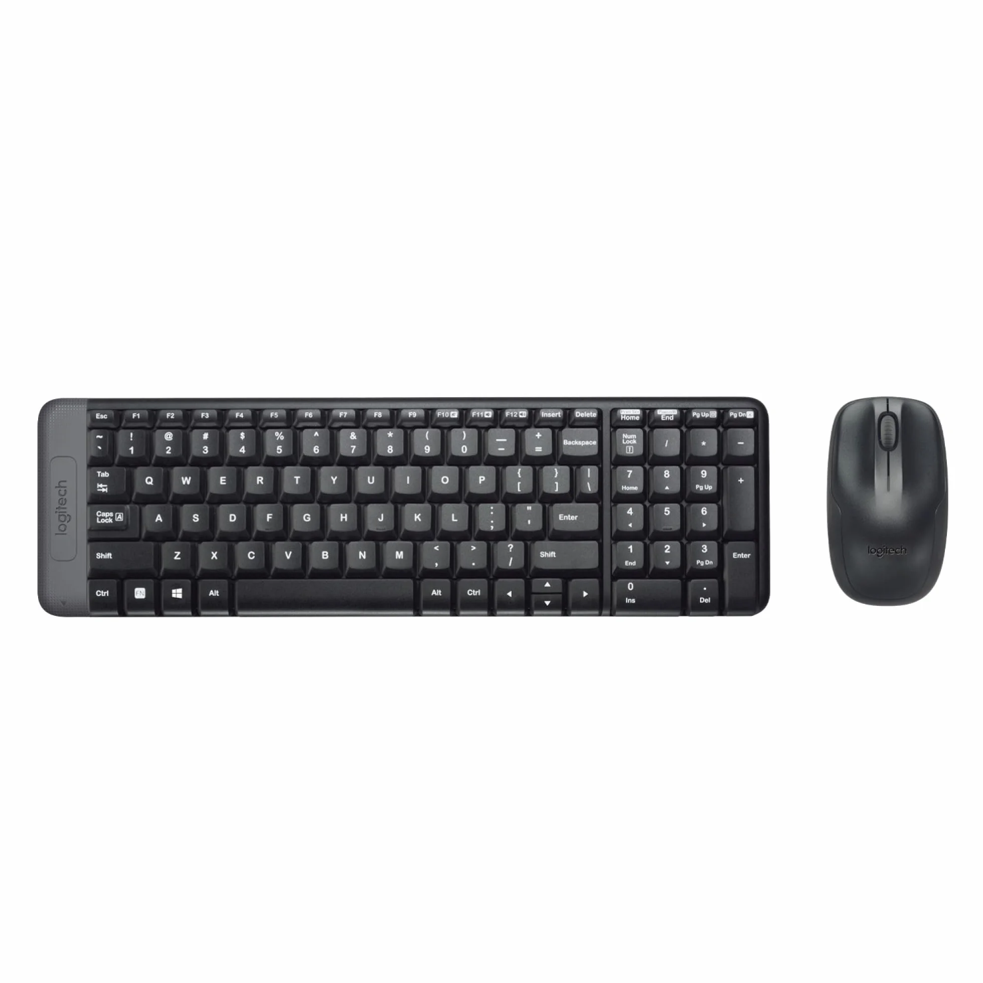 Logitech MK220 Combo Tastiera e Mouse Wireless Compatti per Windows, 2,4 GHz Wireless con Ricevitore USB Unifying, Durata Batteria di 24 Mesi, Compatibile con PC, Laptop, Layout Italiano QWERTY - Nero