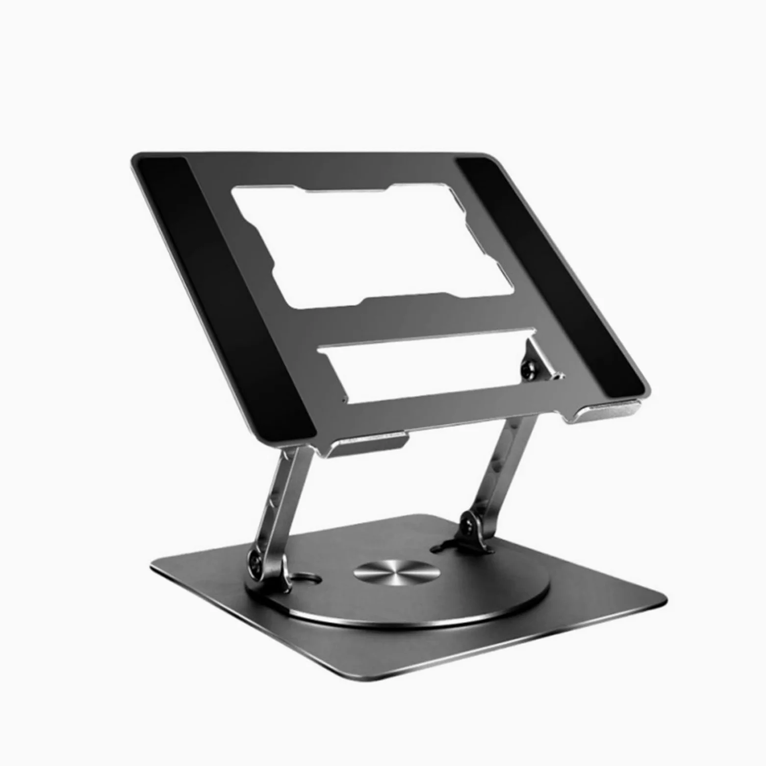COOLHOOD Supporto per laptop regolabile per scrivania Riser ergonomici per laptop con base rotante a 360 gradi Supporto pieghevole per notebook Supporto per computer per dissipazione del calore
