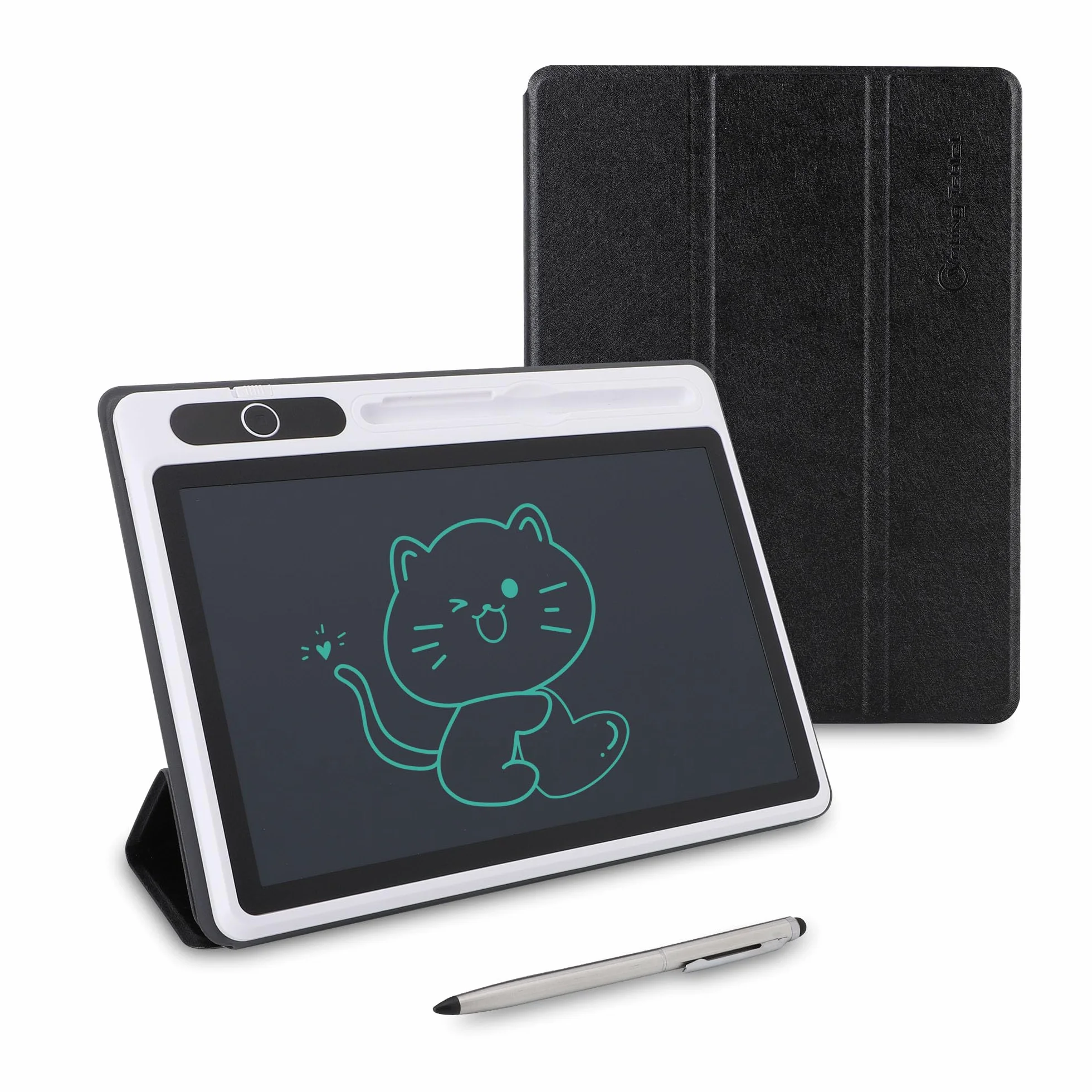 Blocco Note Elettronico LCD 9 Pollici, Tablet da Disegno Digitale con Custodia USB Nero