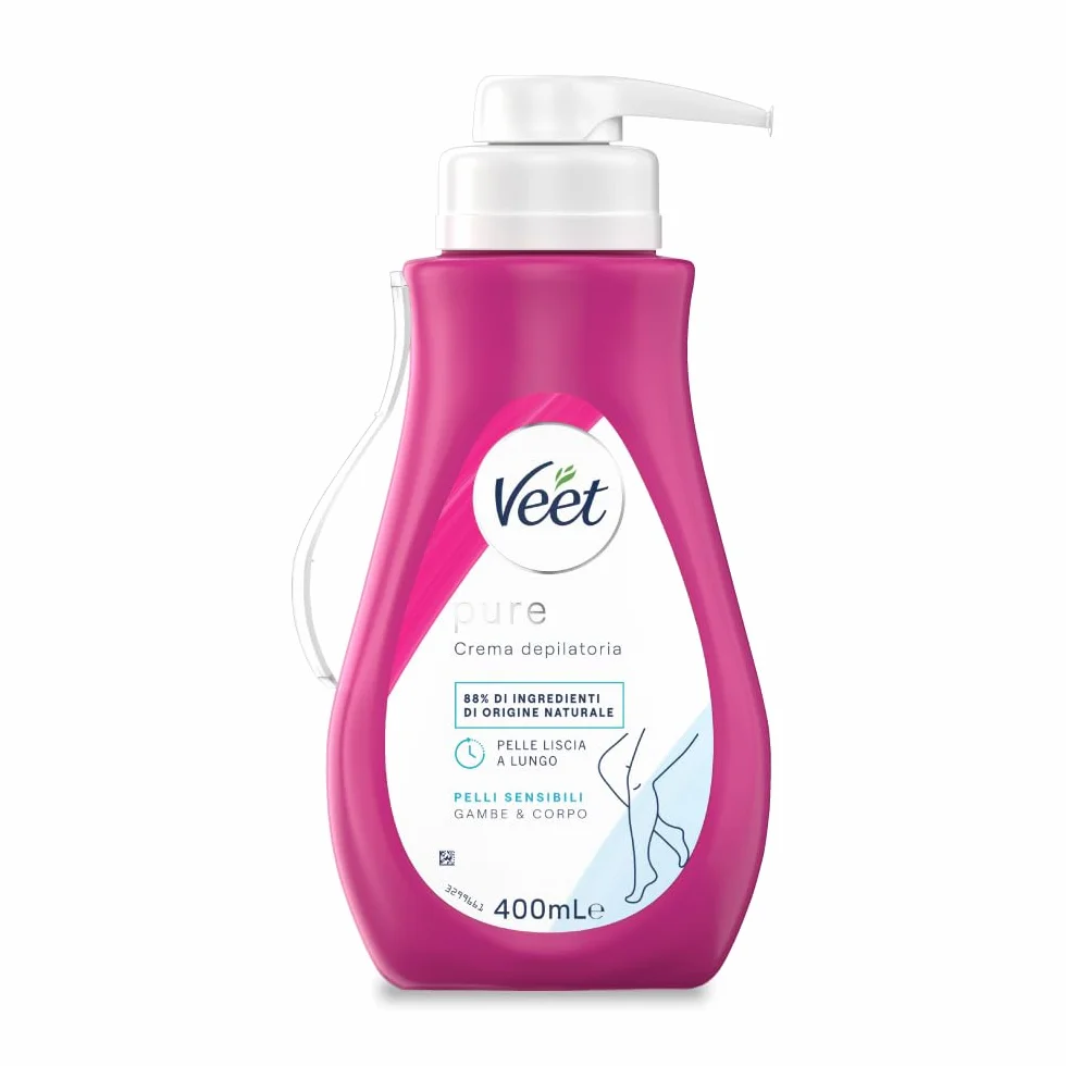 Veet Pure Crema Depilatoria Gambe & Corpo Pelli Sensibili 400 ml