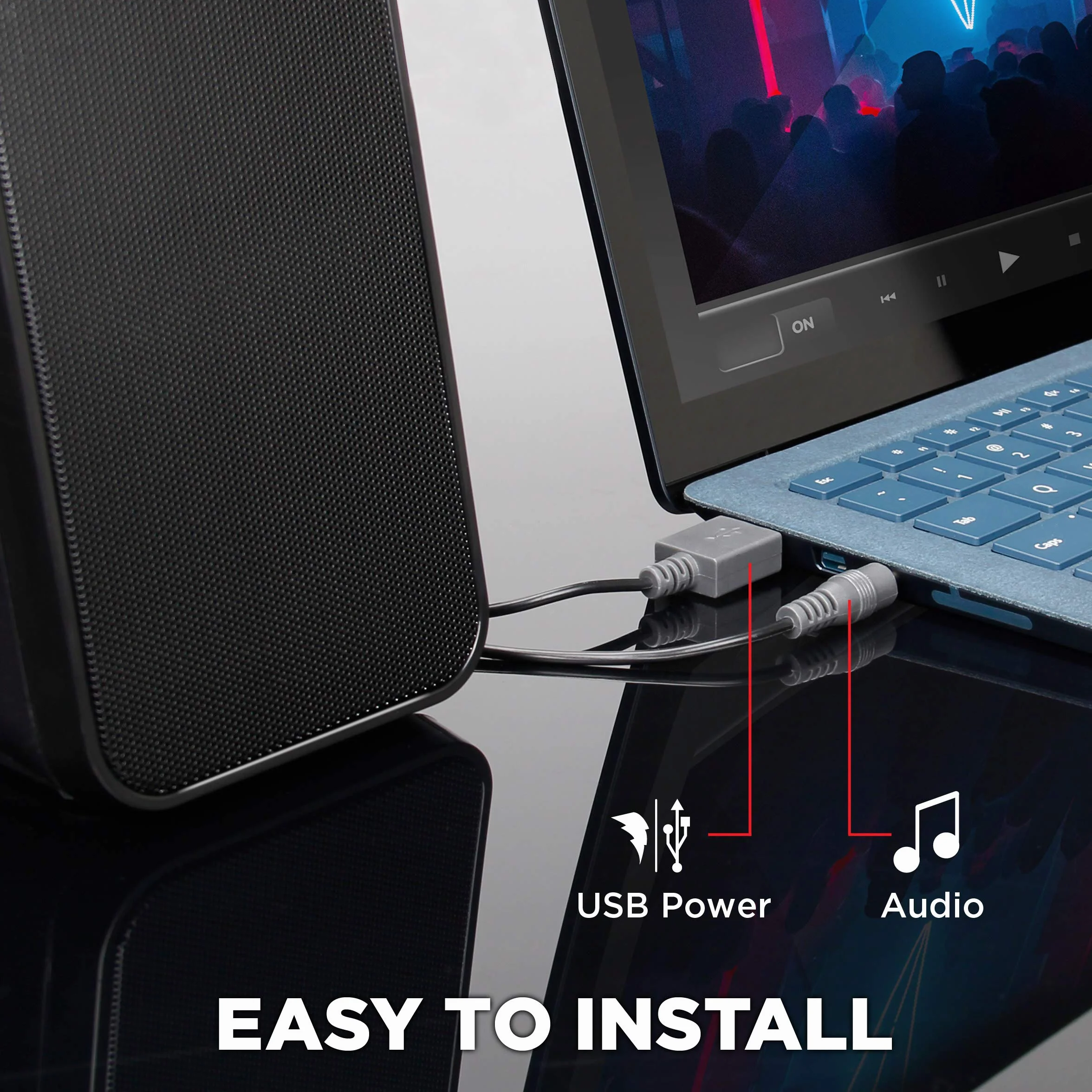 GOgroove SonaVERSE UB2 Altoparlanti per Computer USB, Driver a 2 Vie