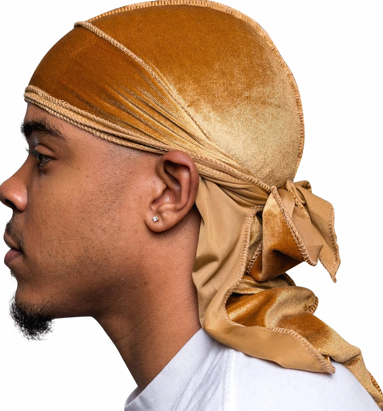 Veeta Durag Morbido Velluto Unisex Fasce Lunghe Doppie Larghe Fodera Setosa Tripla Cucitura