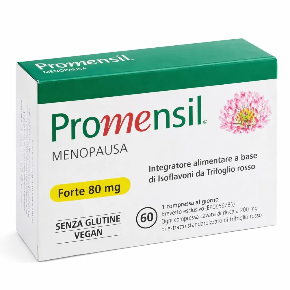Promensil Forte Integratore Menopausa Isoflavoni Trifoglio Rosso 60 Compresse