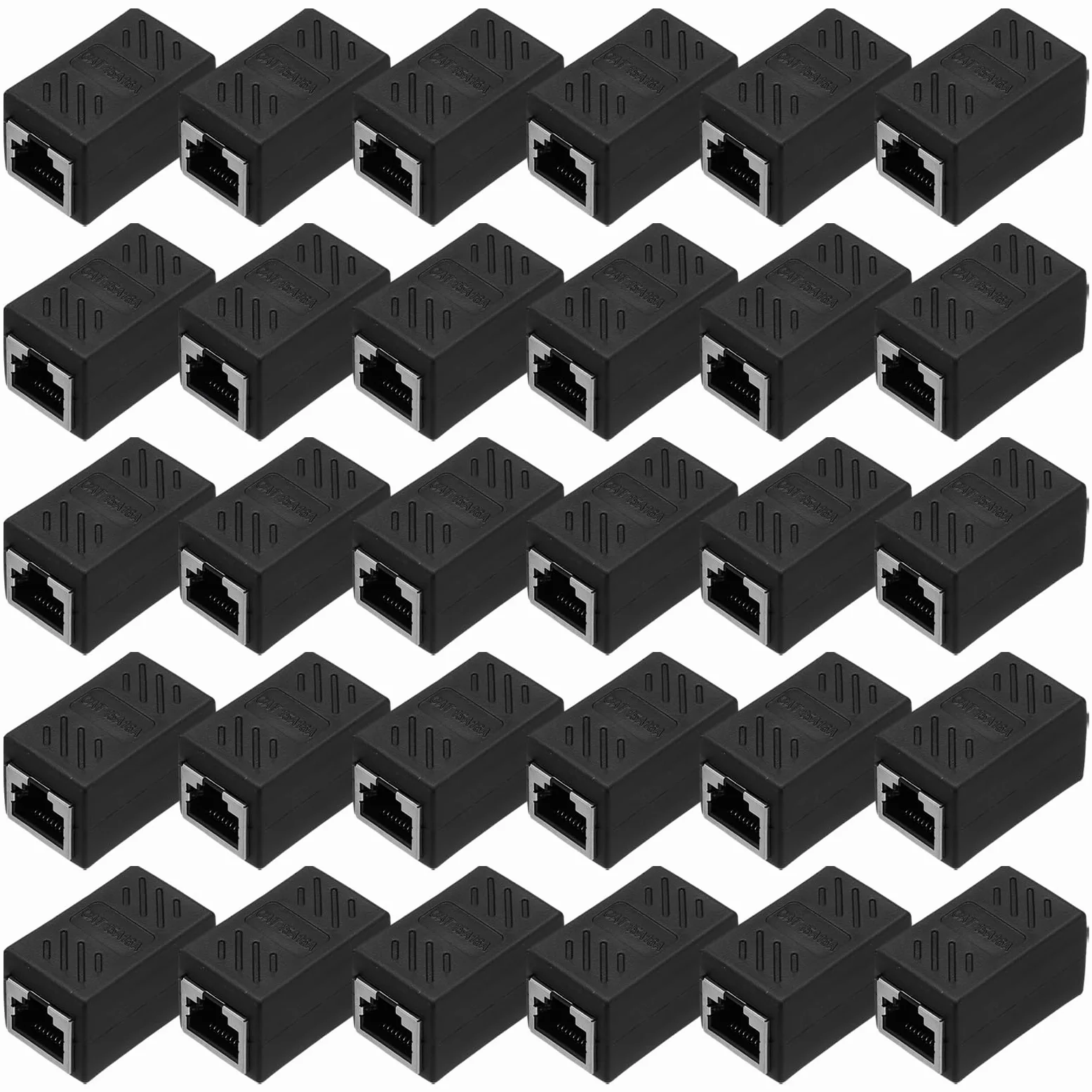 QUARKZMAN 30 Pack RJ45 Ethernet Coupler, Femmina a Femmina Cat6 Coupler Adattatore di Estensione Ethernet Connettore di Rete per Cat8/Cat7/Cat6/Cat5e/Cat5, Nero