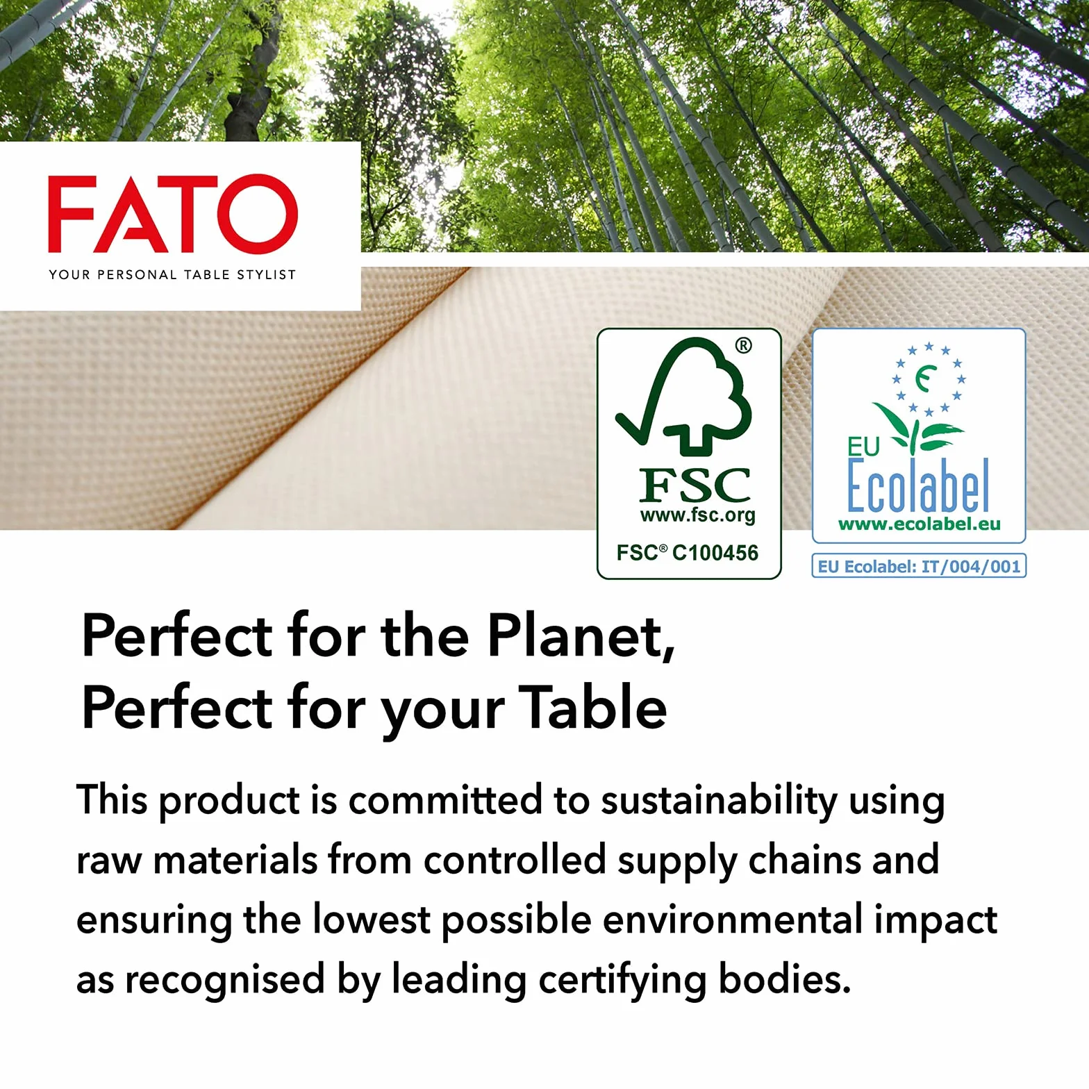Tovaglioli Natural di Carta Monouso Piegati in 4, Ecologici, Confezione da 50, 33x33, 2 veli, Fibre Riciclate