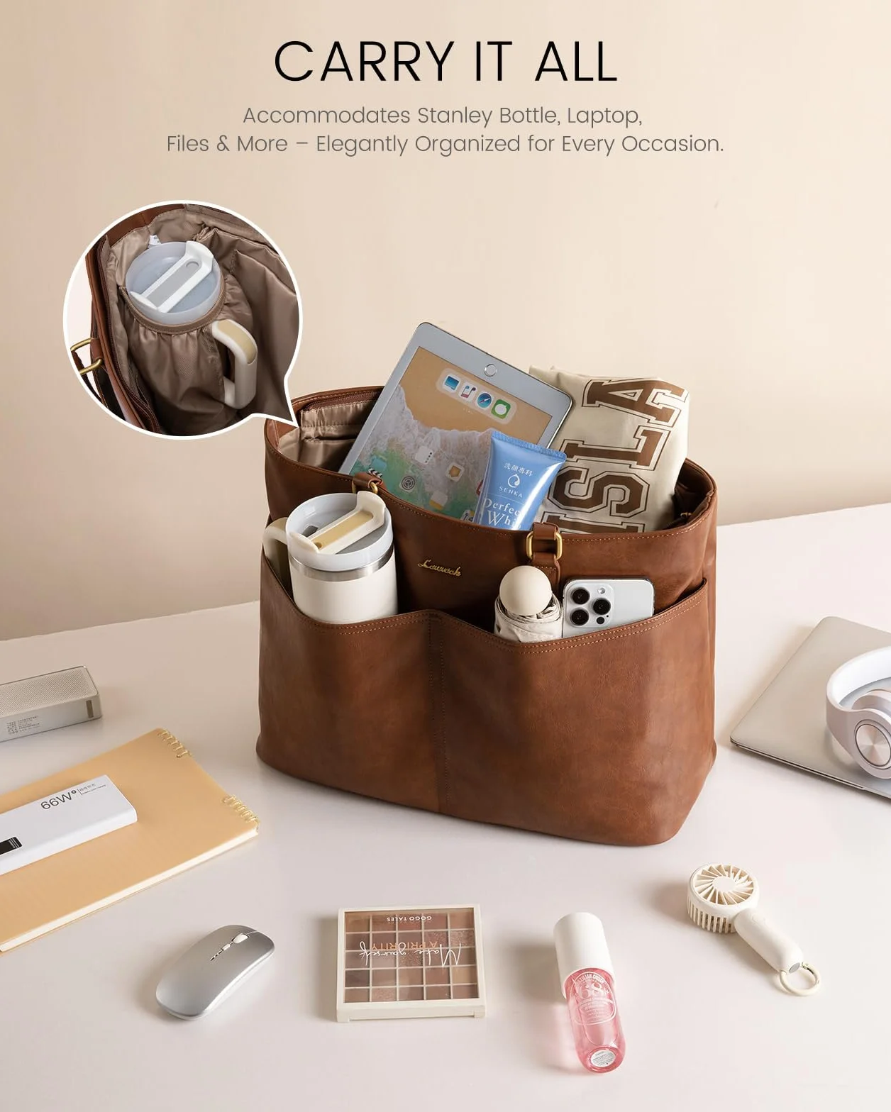 LOVEVOOK Borsa Donna Tote Grande Elegante Porta PC Shopping Università Ufficio Lavoro Tracolla Spesa Giornaliera Capiente Resistente per Lavoro, Studio e Ufficio