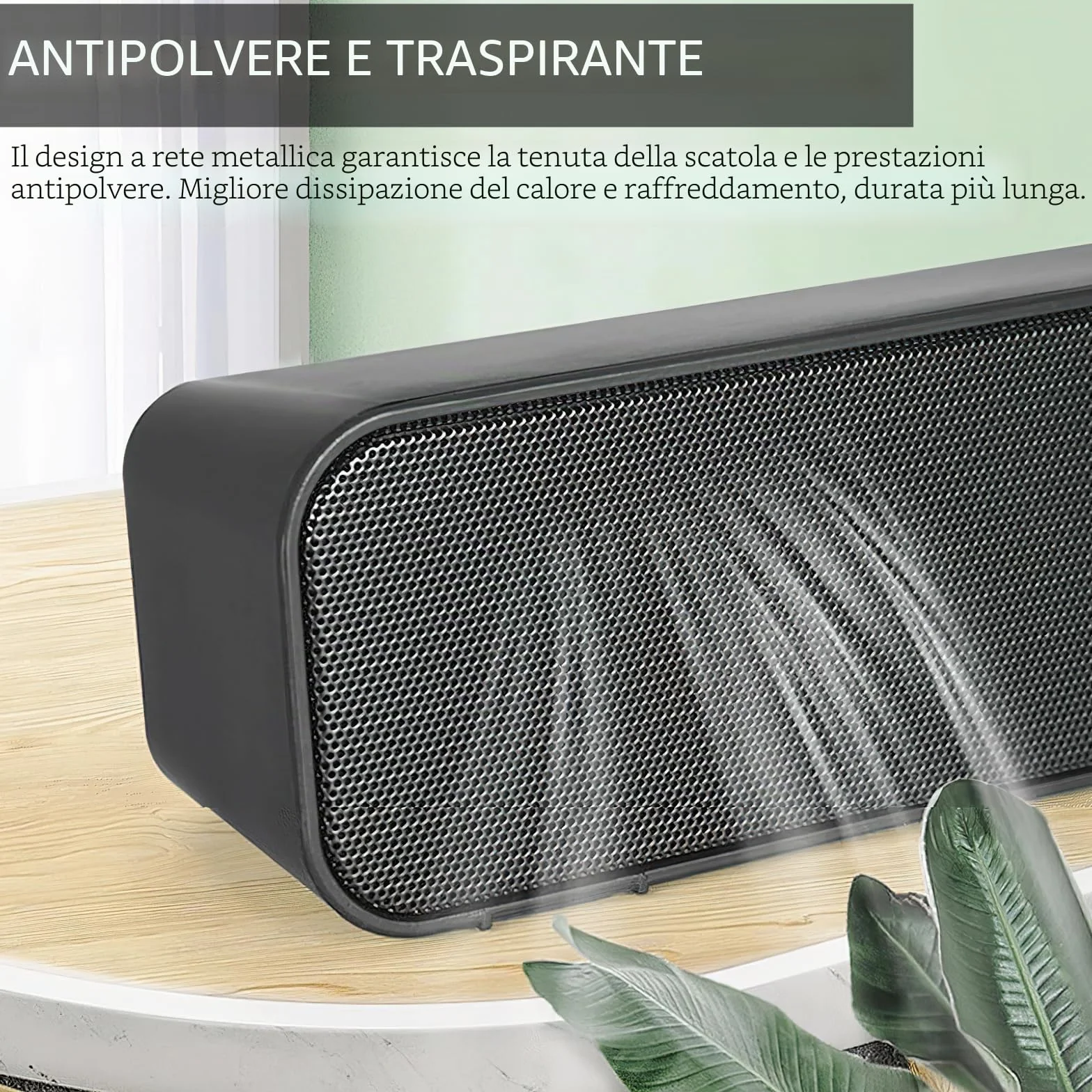 TNSLAND Casse PC USB Stereo Hi-Fi Altoparlanti per PC Fisso Soundbar Nero