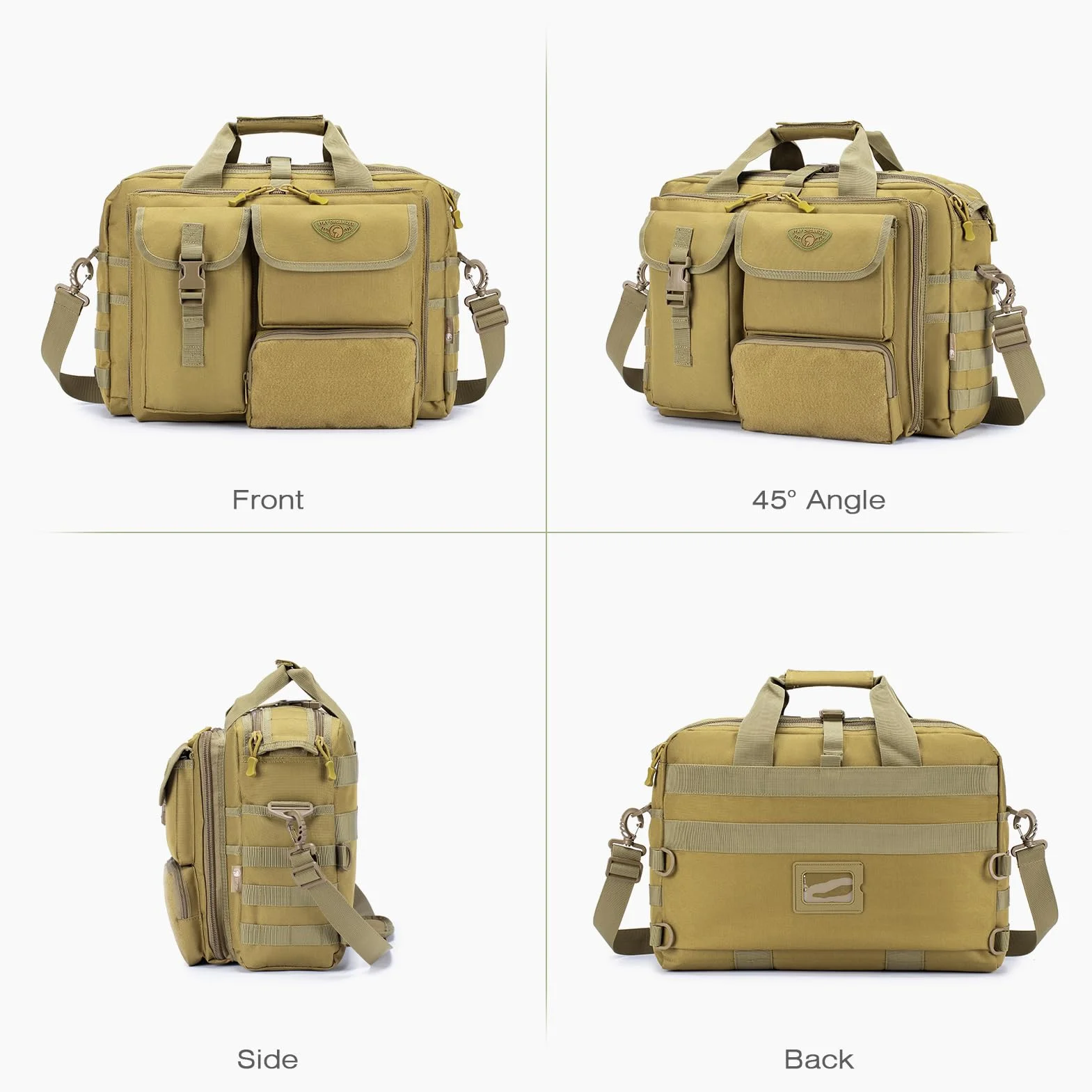 SPAHER Borsa Lavoro Uomo 24 Ore per PC 14/15.6/17" - Valigetta Tattica Ventiquattrore - Porta PC Laptop Briefcase per Ufficio
