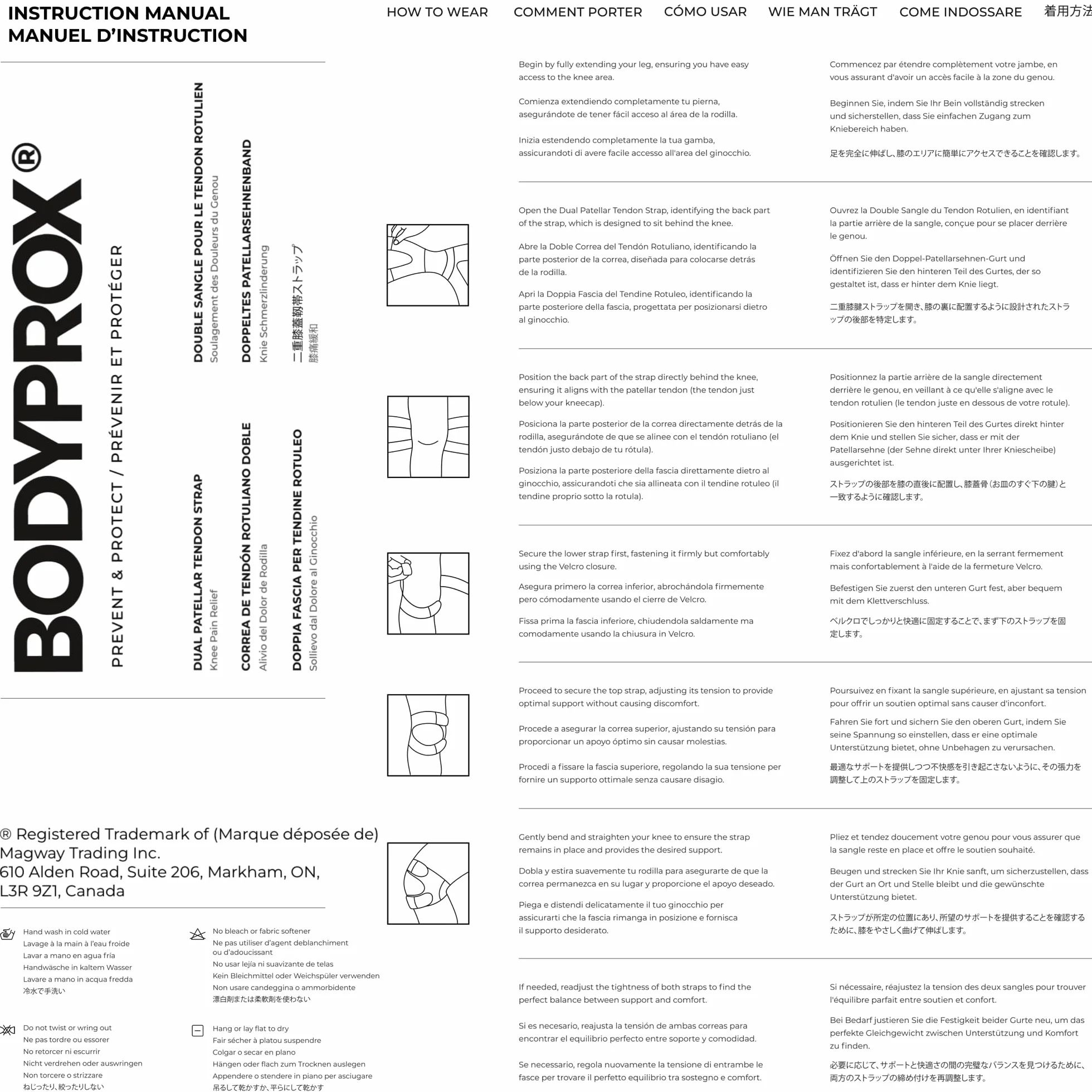 Tutore doppio per ginocchio