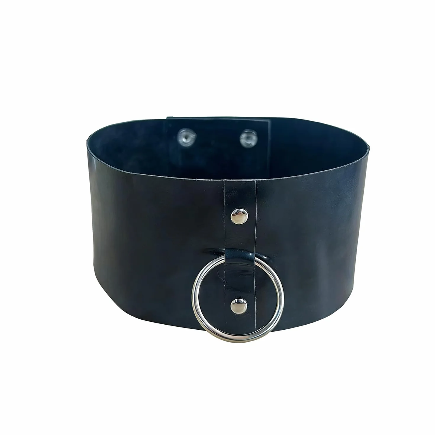 Copricollo Lattice Gomma Nero con O Ring e Fibbia Regolabile