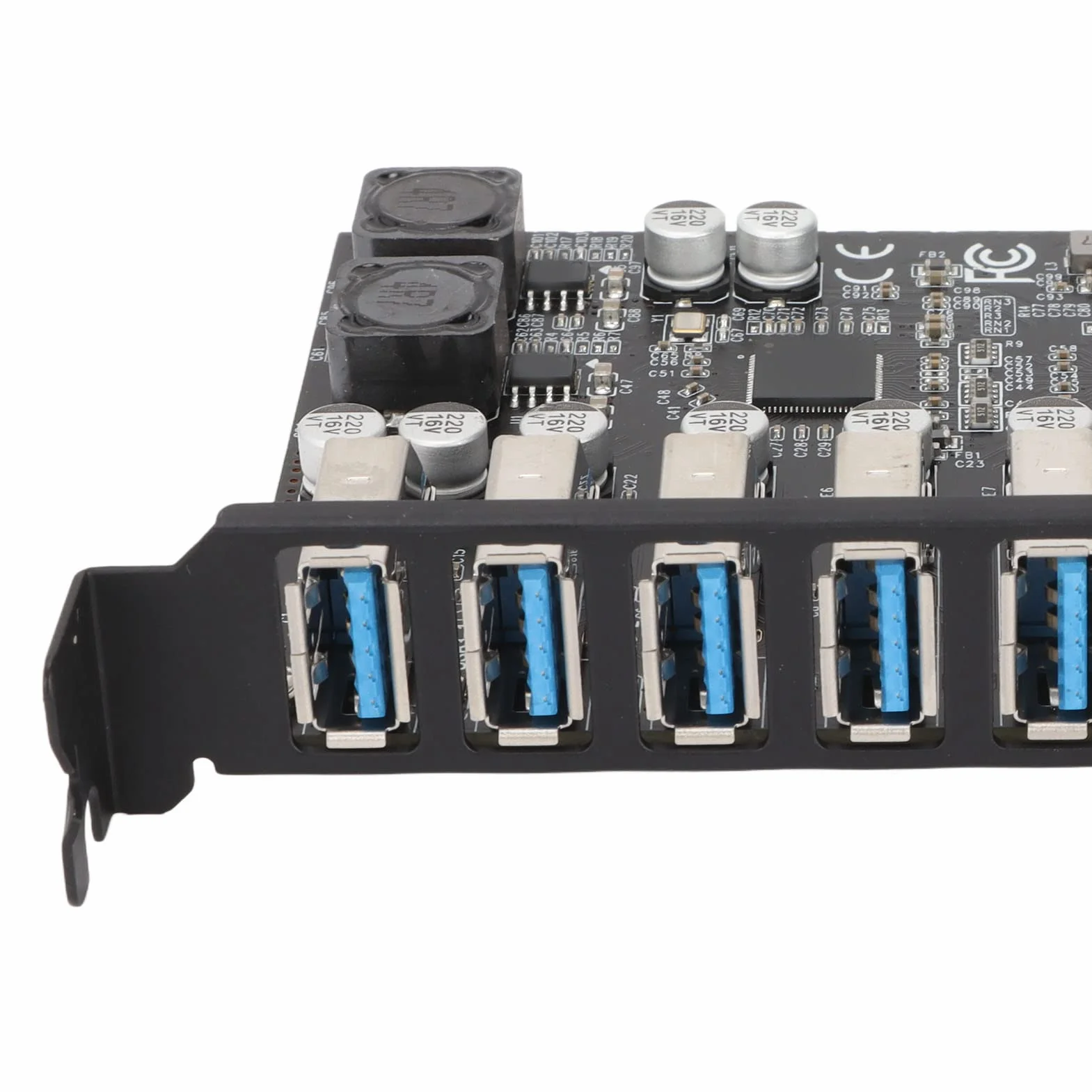 Scheda di Espansione PCIE a 7 Porte, Scheda di Espansione PCIe Ad Alta velocità da 5 Gbps a USB 3.2 per Scheda Host PC Desktop, Supporto per 11/10/8/7/XP e Linux
