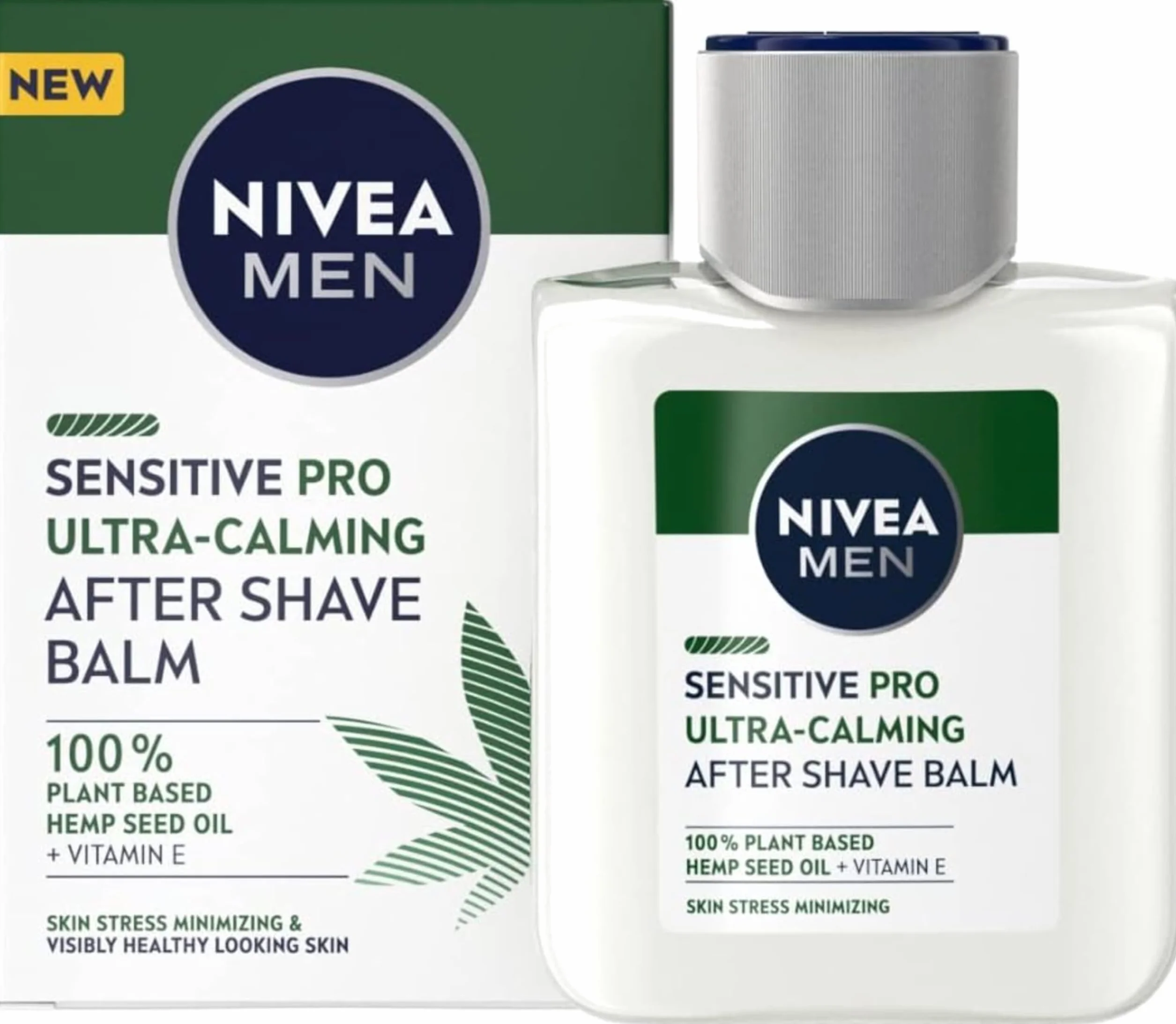 NIVEA MEN Sensitive Pro Balsamo Dopobarba Ultra-Calming 100 ml, After Shave Uomo con Olio di Semi di Canapa e Vitamina E