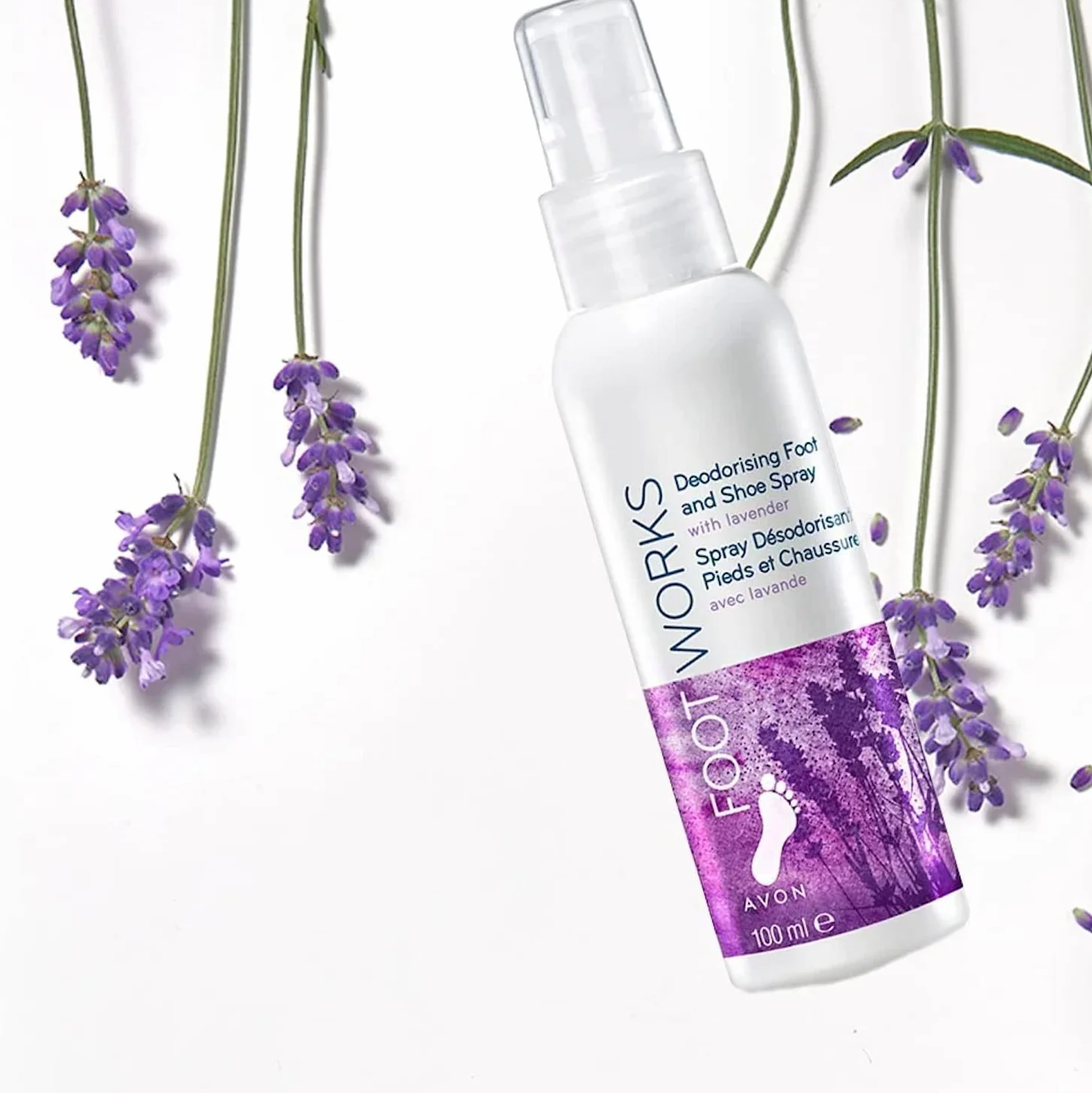 AVON Foot Works deodorante spray per piedi e scarpe 300 ml 3 pezzi
