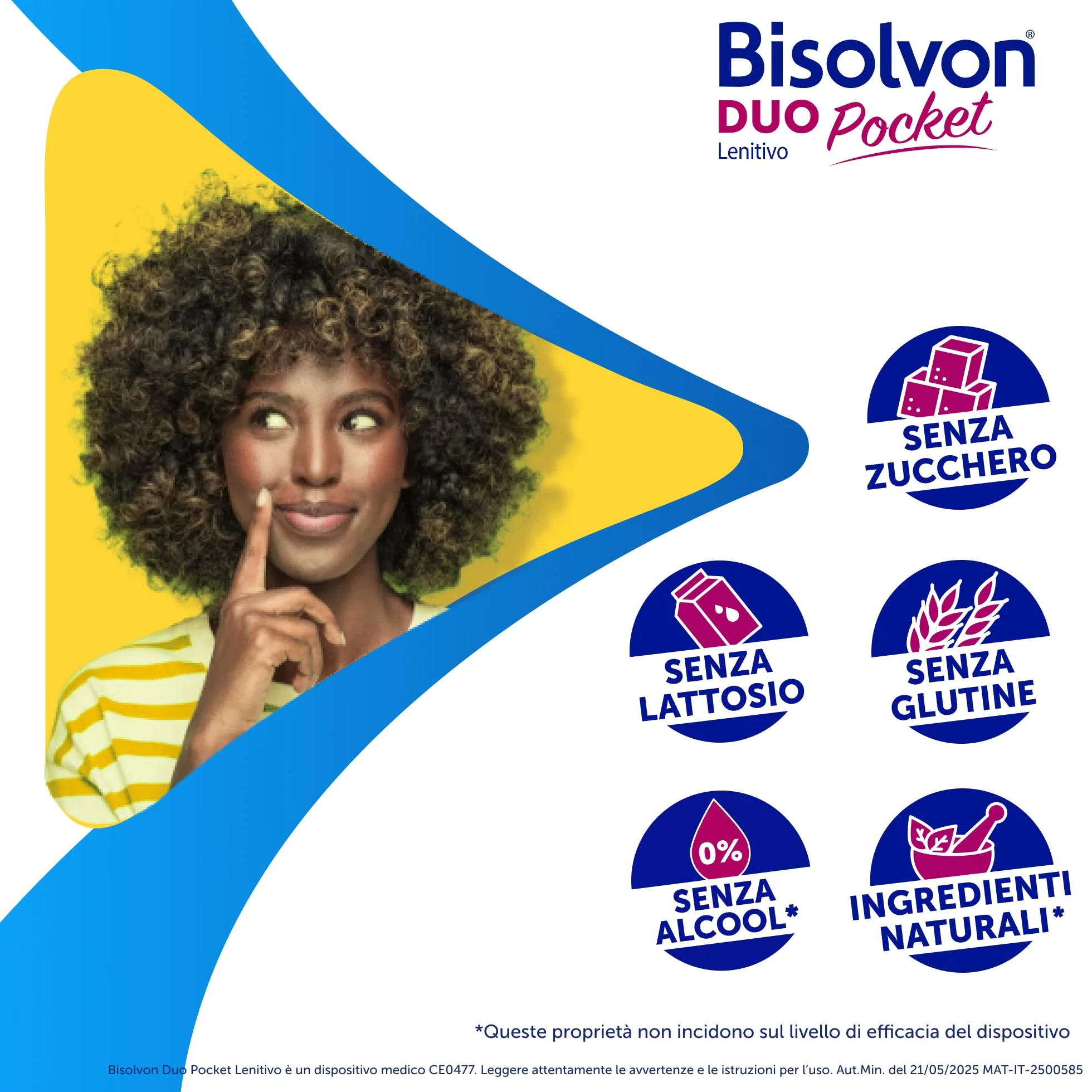 Bisolvon Duo Pocket Sciroppo Tosse, Tosse Secca e Grassa Adulti e Bambini 6+, Senza Glutine, Senza Lattosio (12 Bustine)