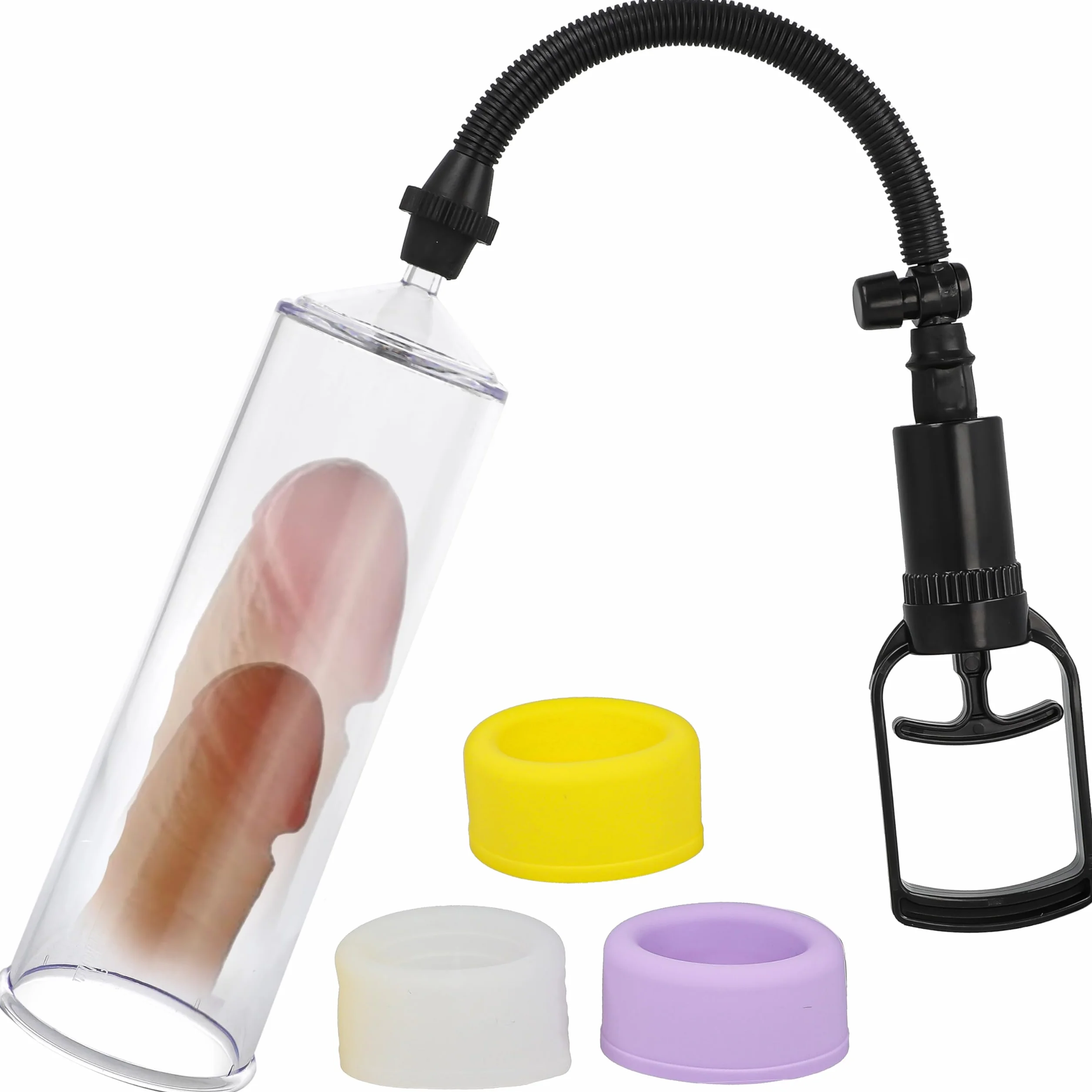 Pompa Pene Trasparente ⌀6.5cm 21,5cm masturbatore per uomo vacuum device professionale TPR FOPS P02