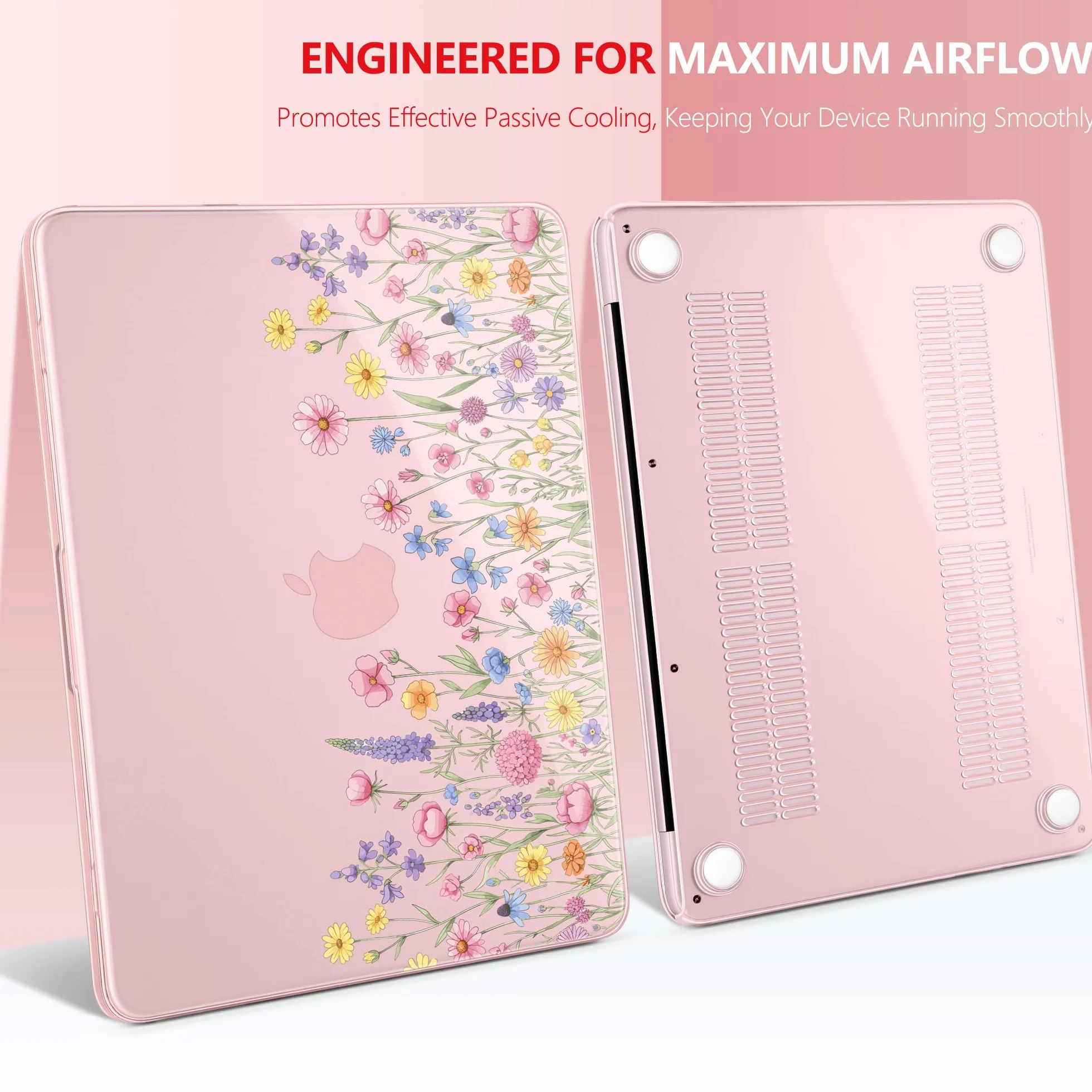 Custodia per MacBook Neo da 13 pollici modello 2026 modello A3404, motivo floreale fresco 1,2 mm, custodia rigida ultra sottile da 1,2 mm, set di accessori per laptop 6 in 1 per donne e